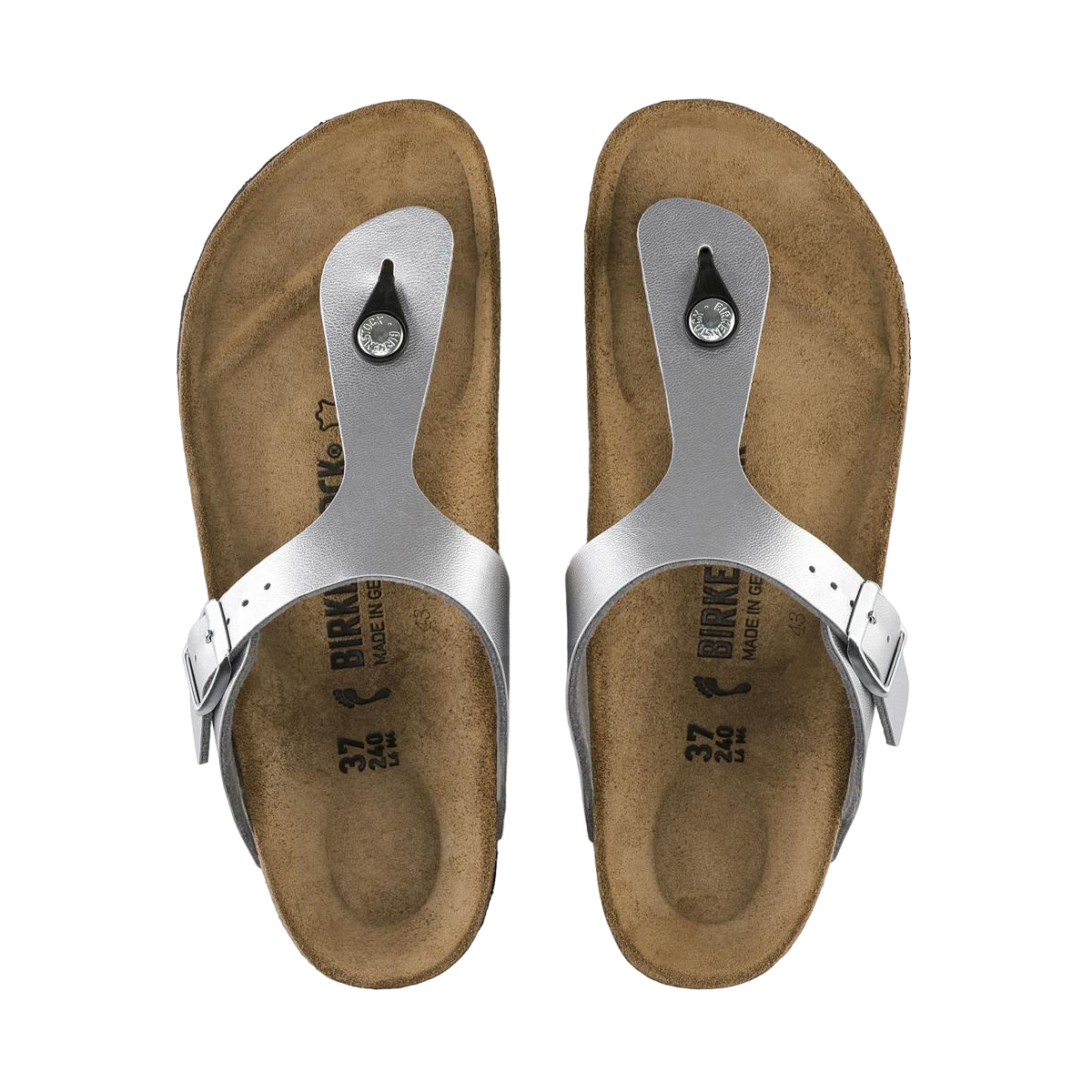 Faux leather sandals BIRKENSTOCK Grey