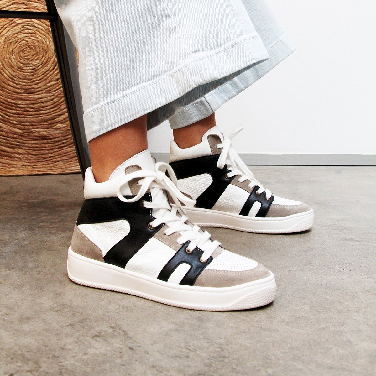 Leather high-top sneakers JULES & JENN Multicolored