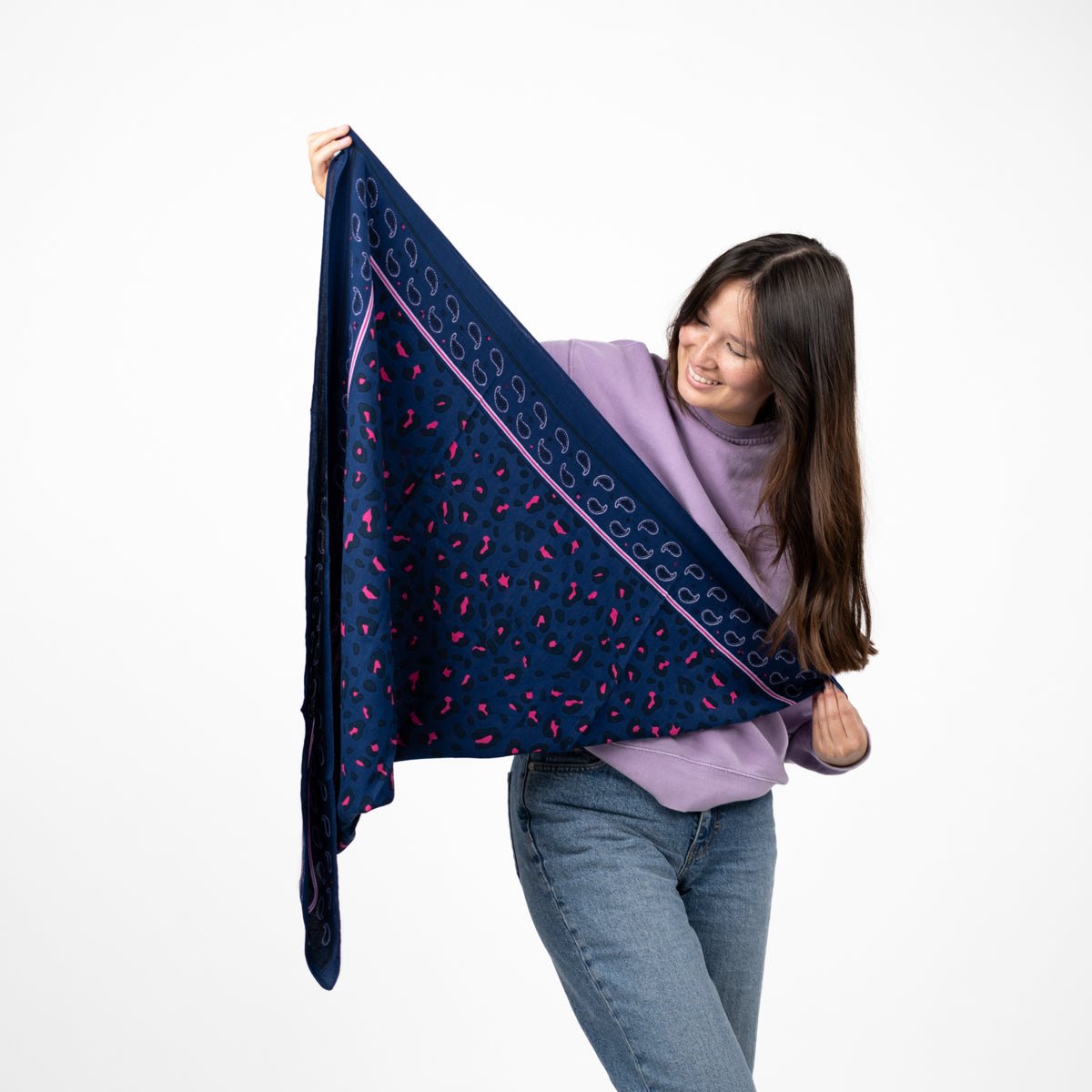 Organic cotton scarf Blue