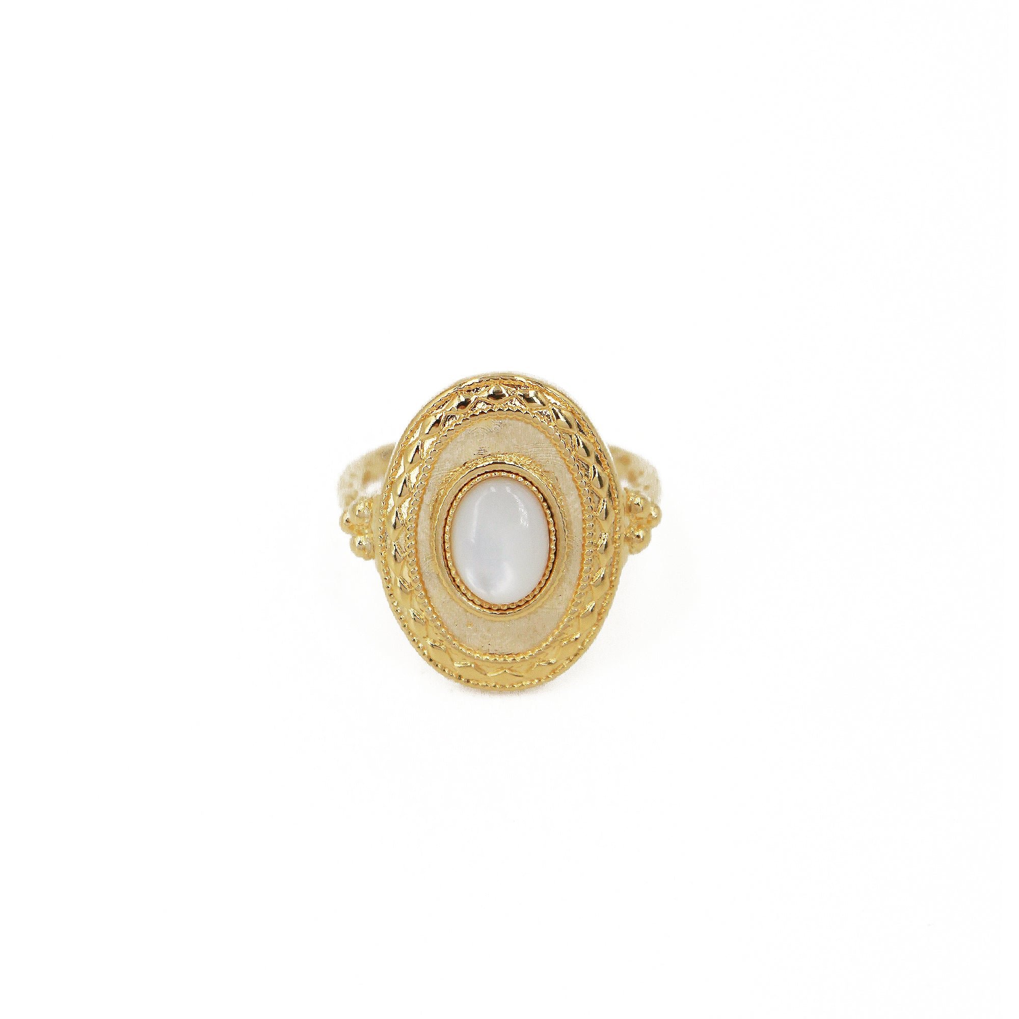 Bague plaqué or kate NILAI White