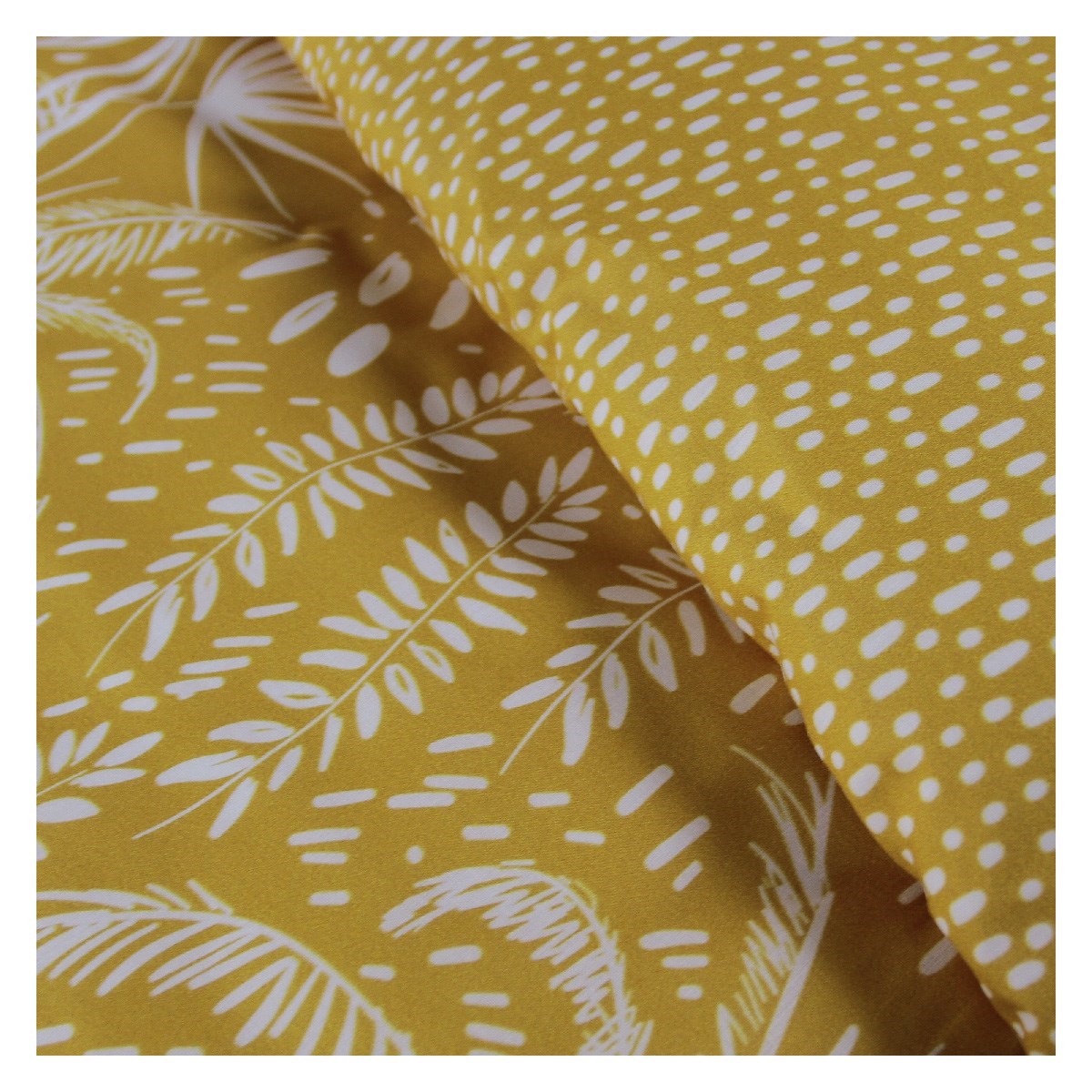 Parure de lit zippée  imprimé en coton TODAY LINGE DE MAISON Jaune