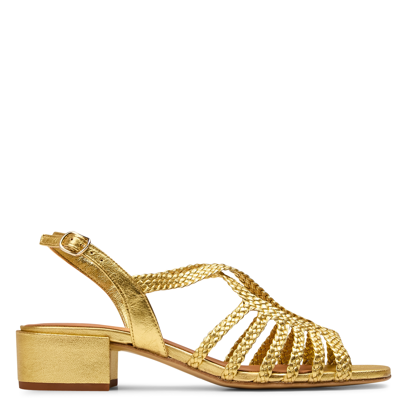 Sandales hautes en cuir NAGUISA Doré