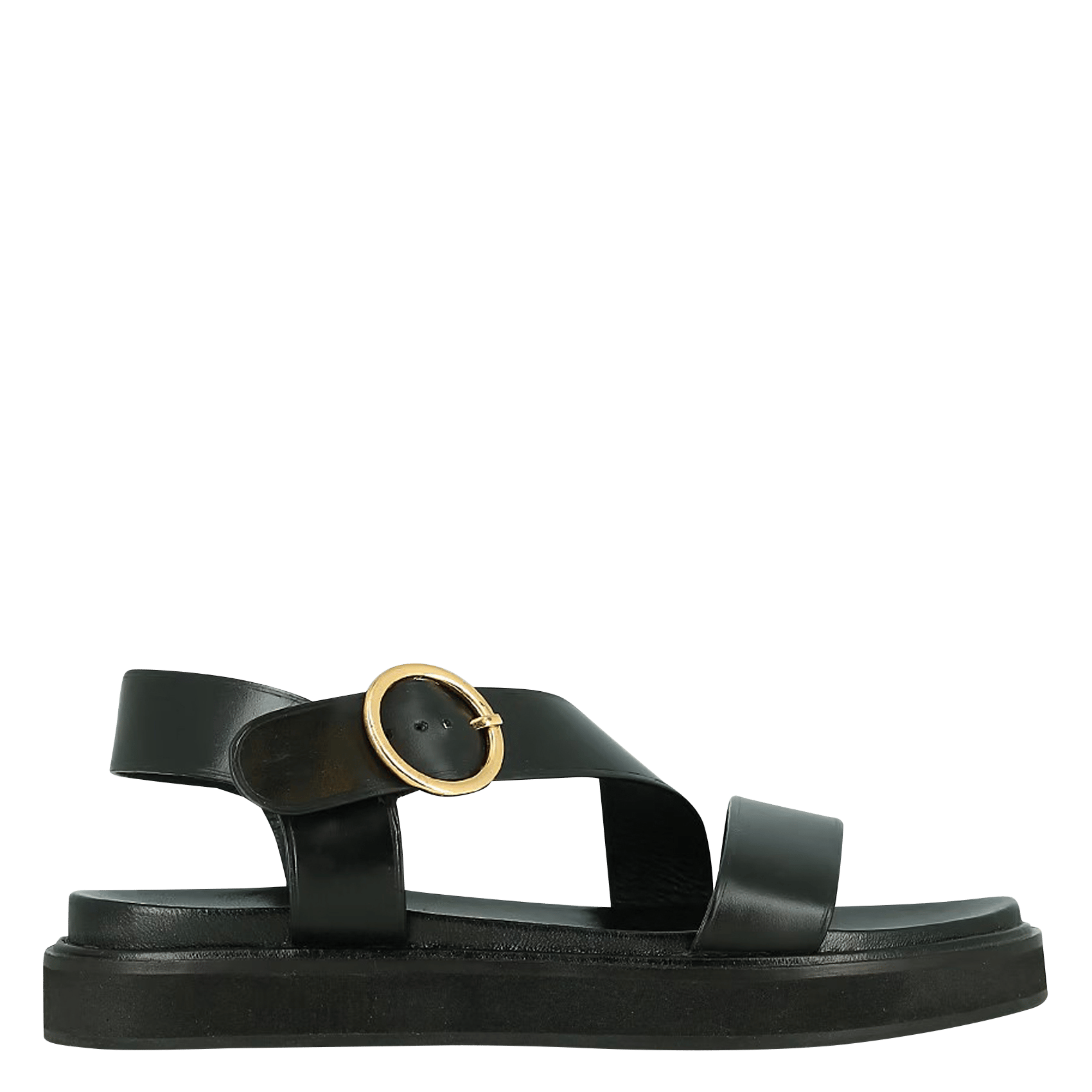 Fabia leather wedge sandals JONAK Black