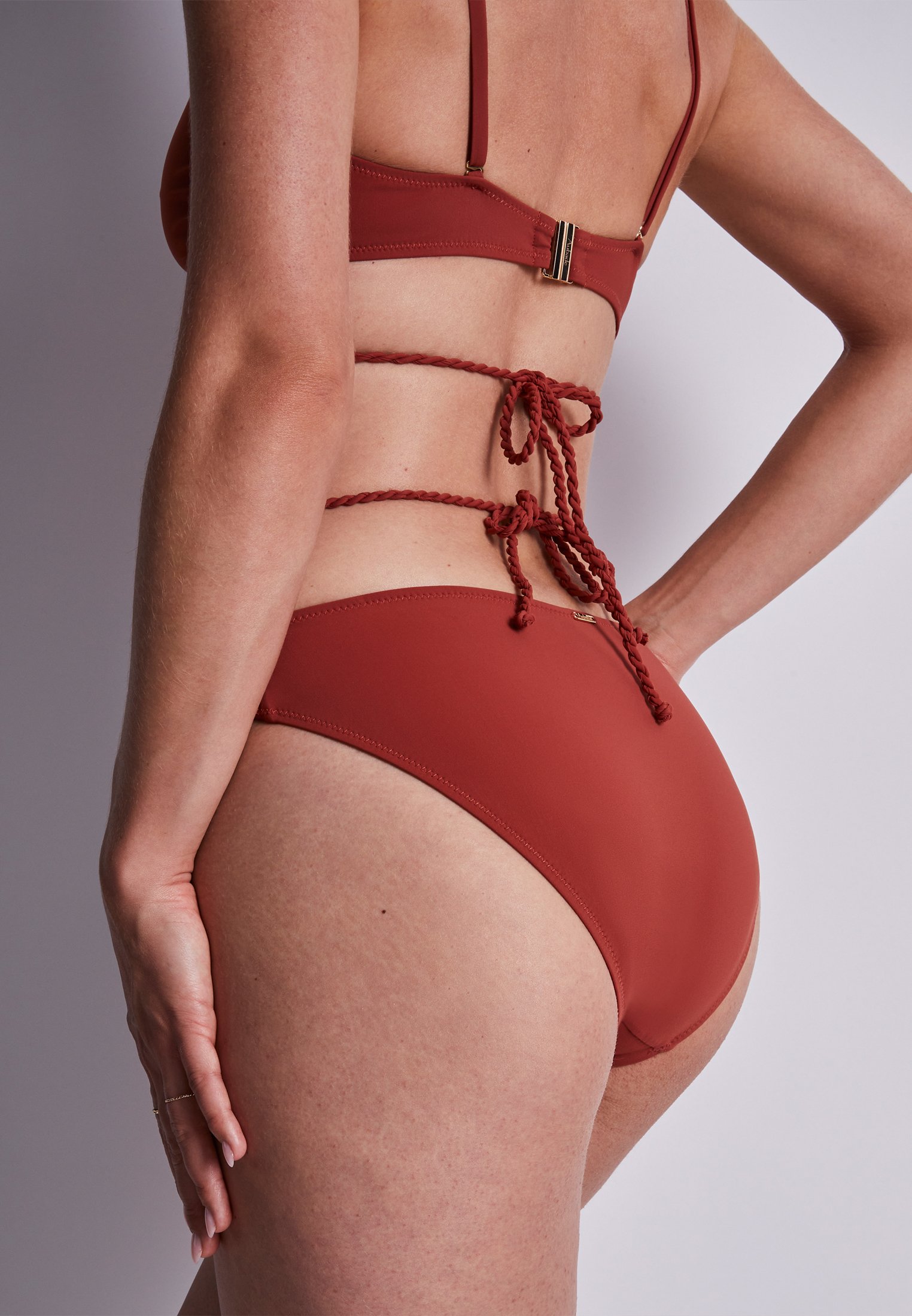 High-rise bikini bottoms AUBADE Red