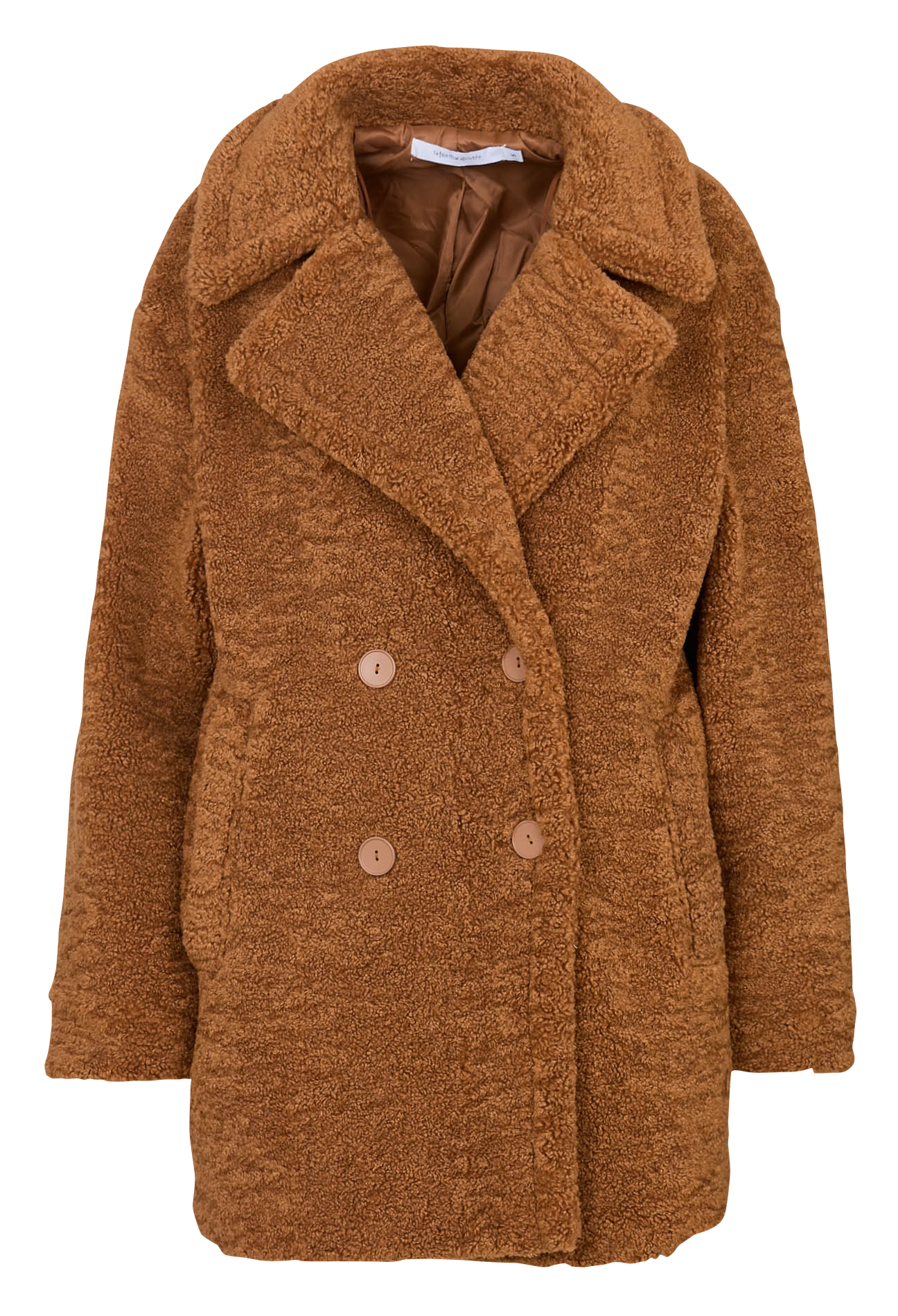 Weiter Caban mit Reverskragen und Bouclé-Effekt LA FEE MARABOUTEE Beige