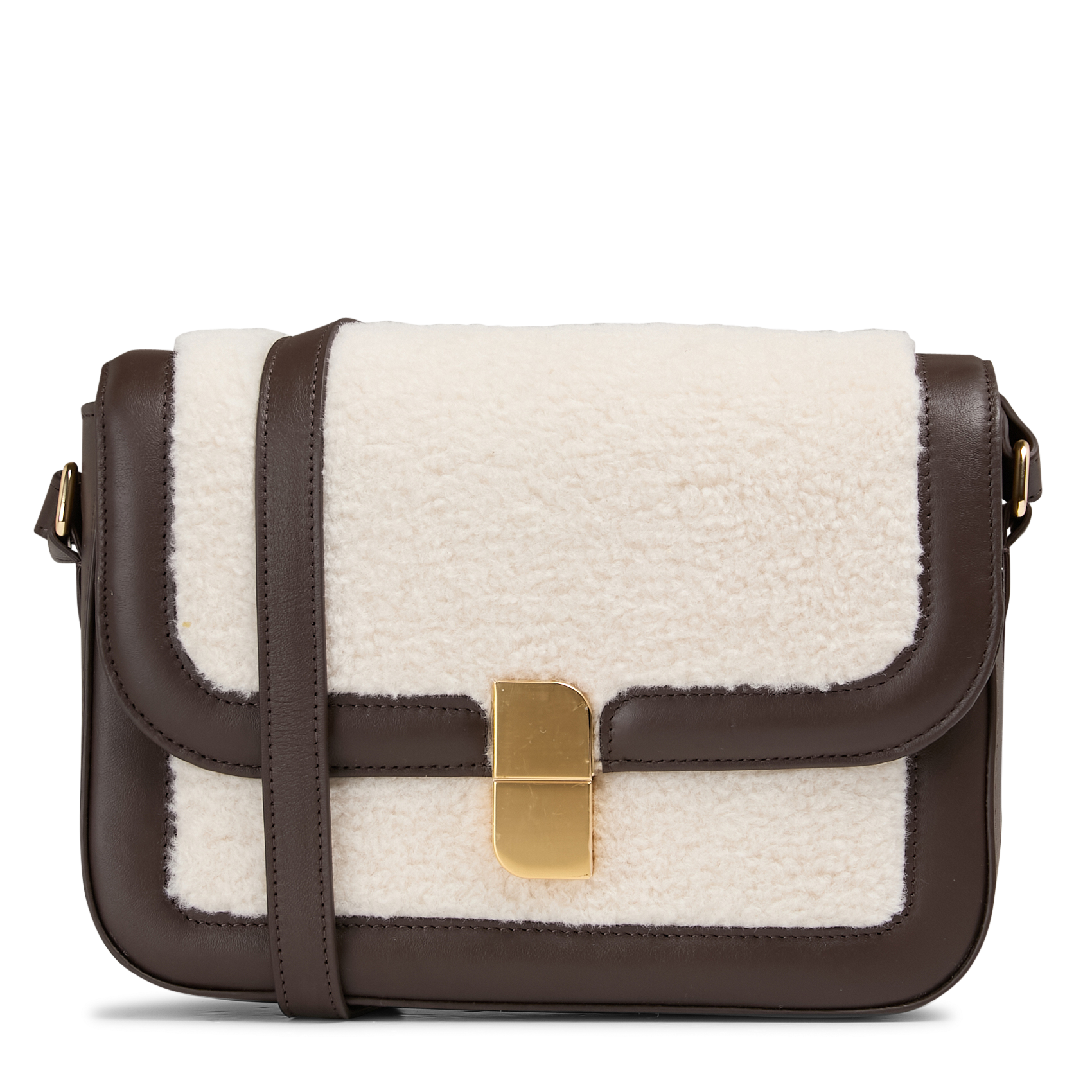 Sac bandoulière bi-matière NAT & NIN Marron