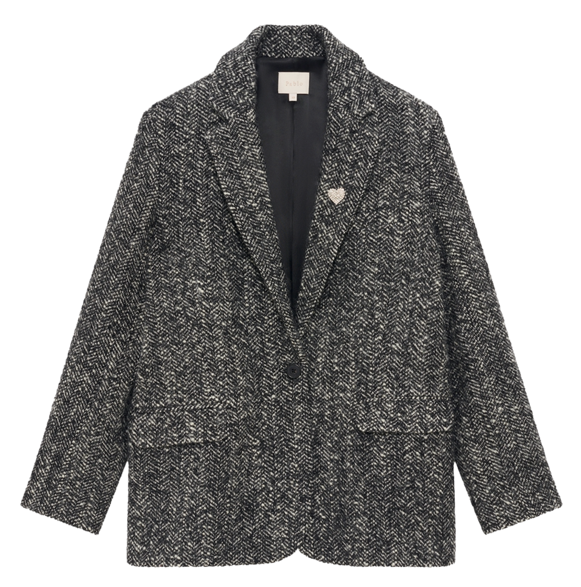 Mixed wool tailored blazer PABLO Black