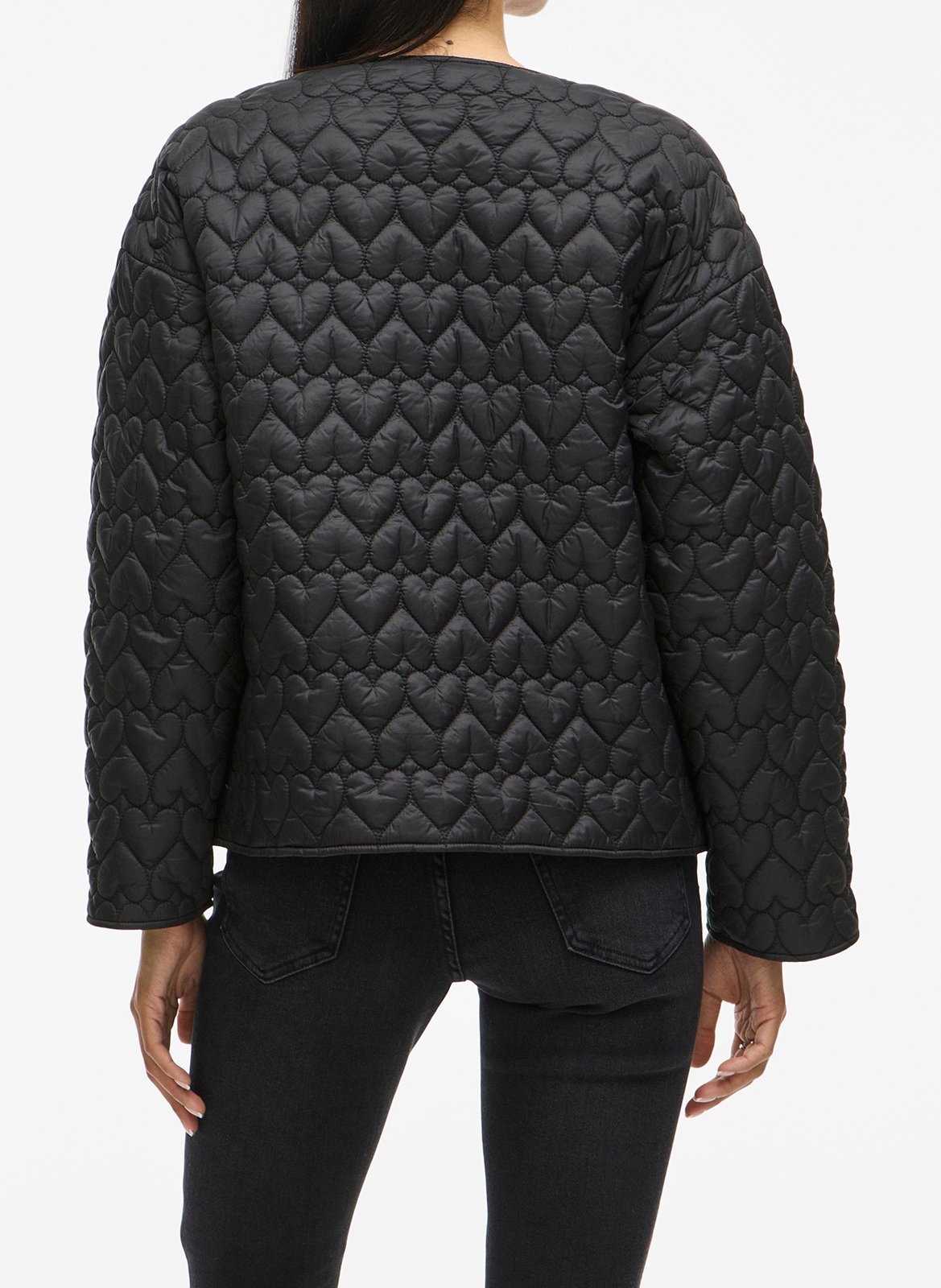 Veste col rond matellassée VILA Noir