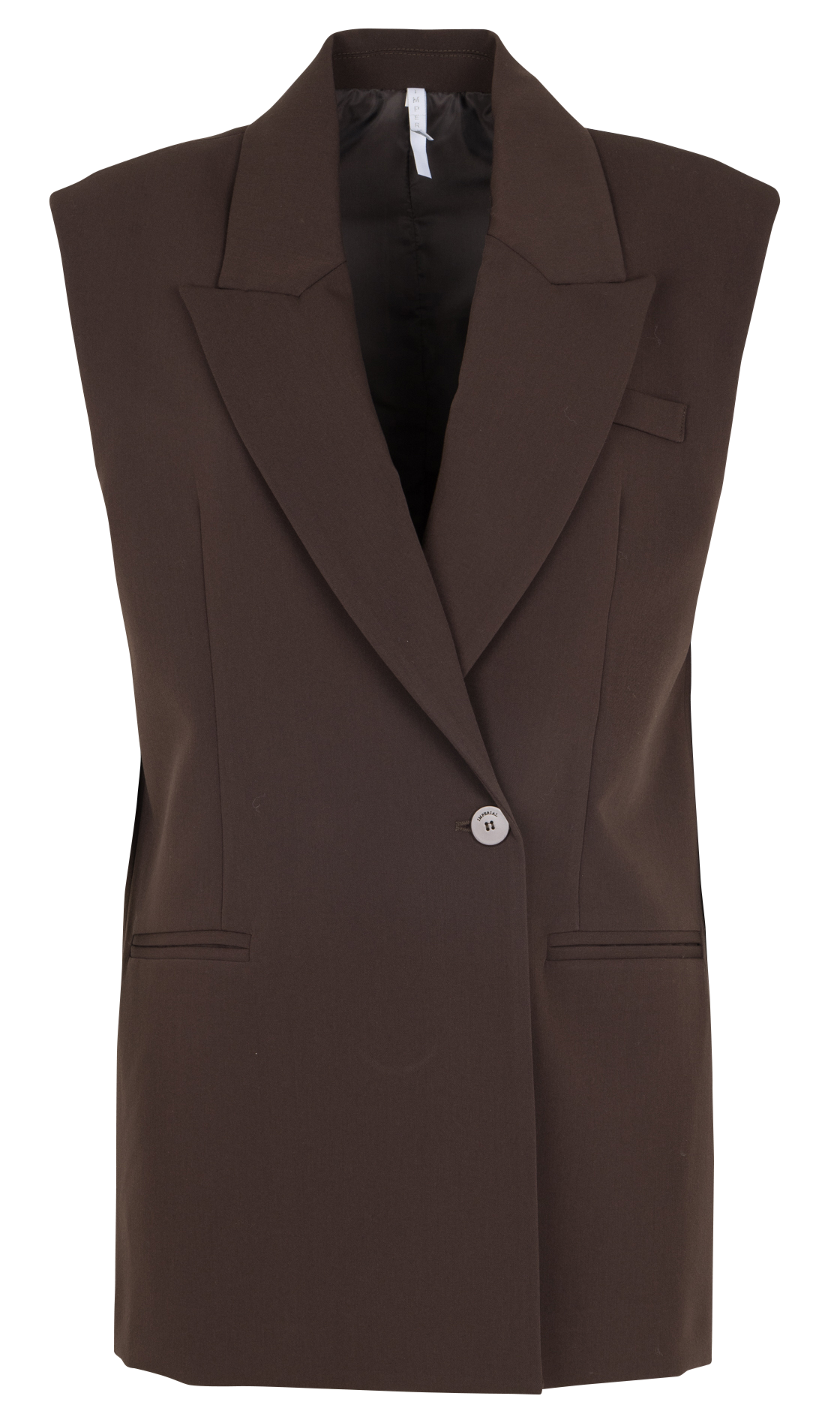 Cardigan with tailored collar IMPERIAL Brown