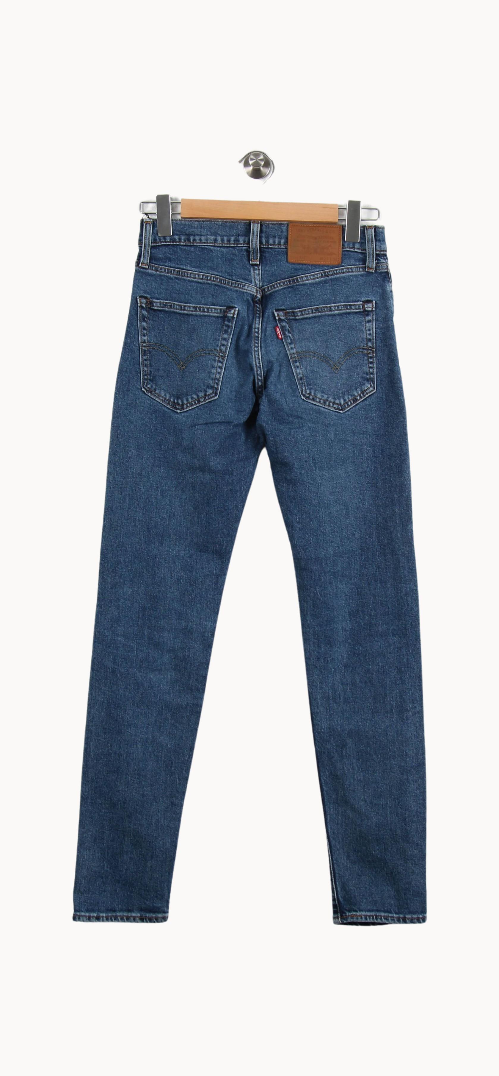 Cropped slim jeans with studs LEVI'S - Seconde main Blue