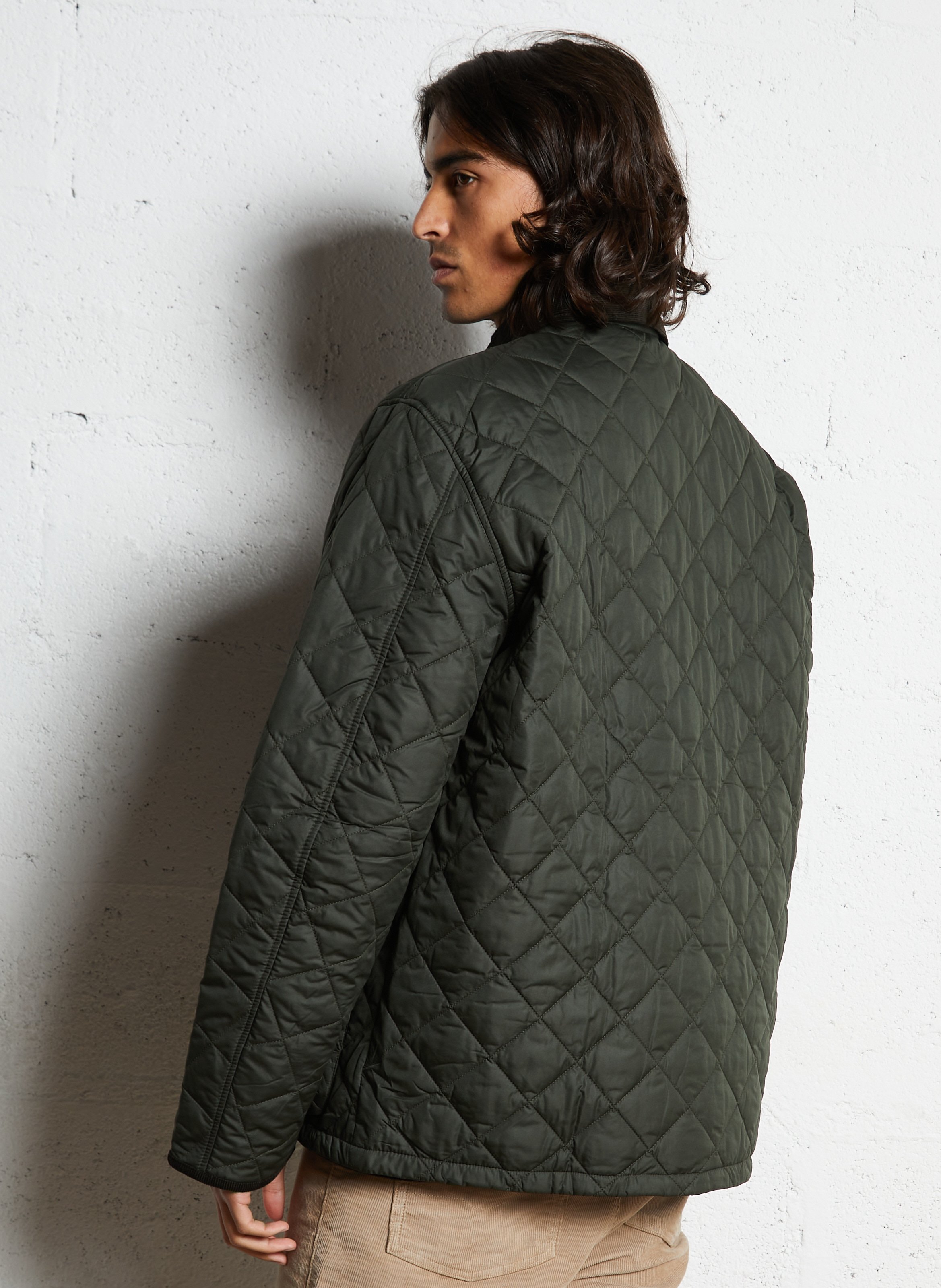 Recht, gewatteerd jasje BARBOUR Groen