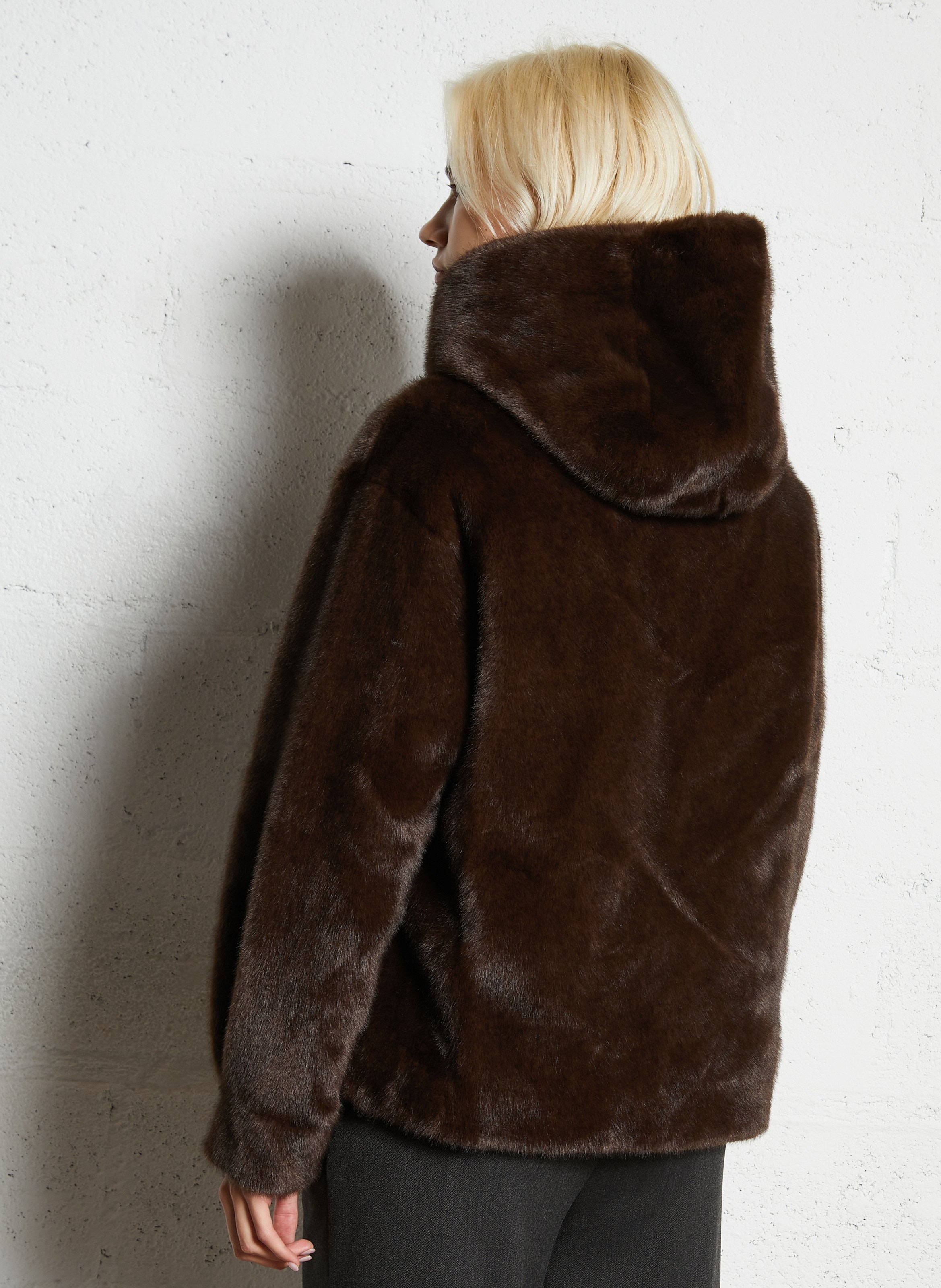 Veste droite à capuche SUD EXPRESS Marron