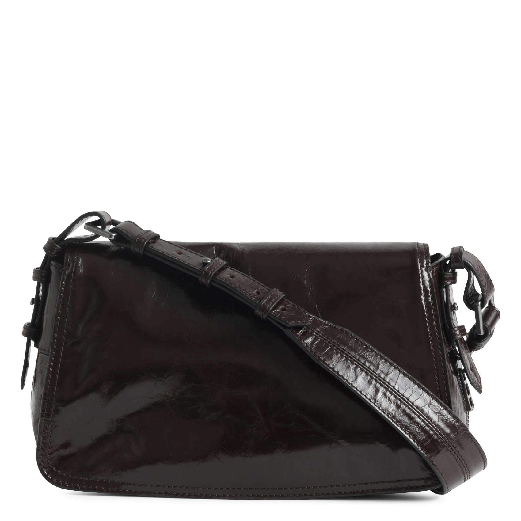 Leather clutch bag ZADIG&VOLTAIRE Brown