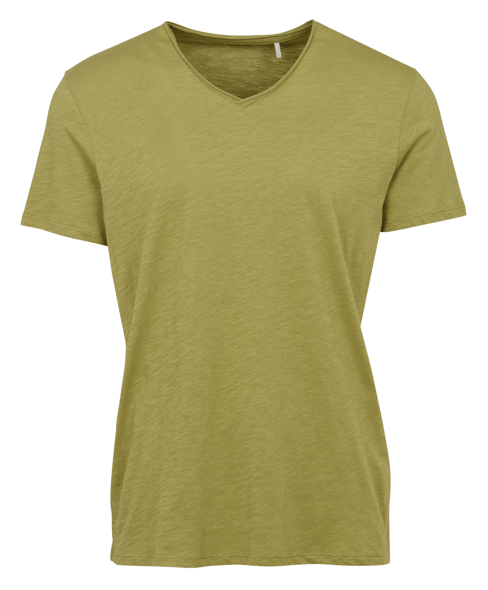 Gerade geschnittenes Baumwoll-T-Shirt mit V-Ausschnitt IKKS Grun