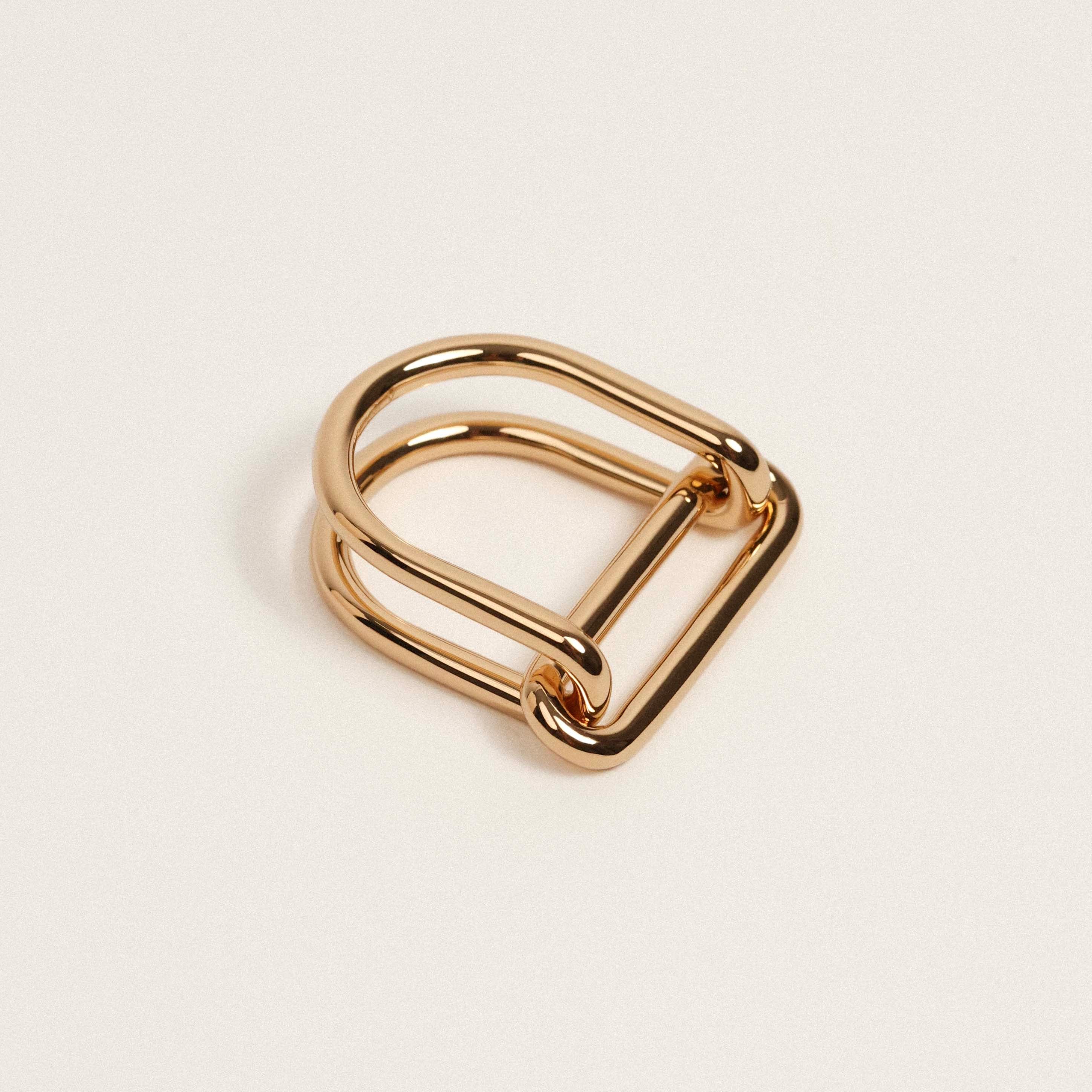 Link ring, gold plated MAYRENA