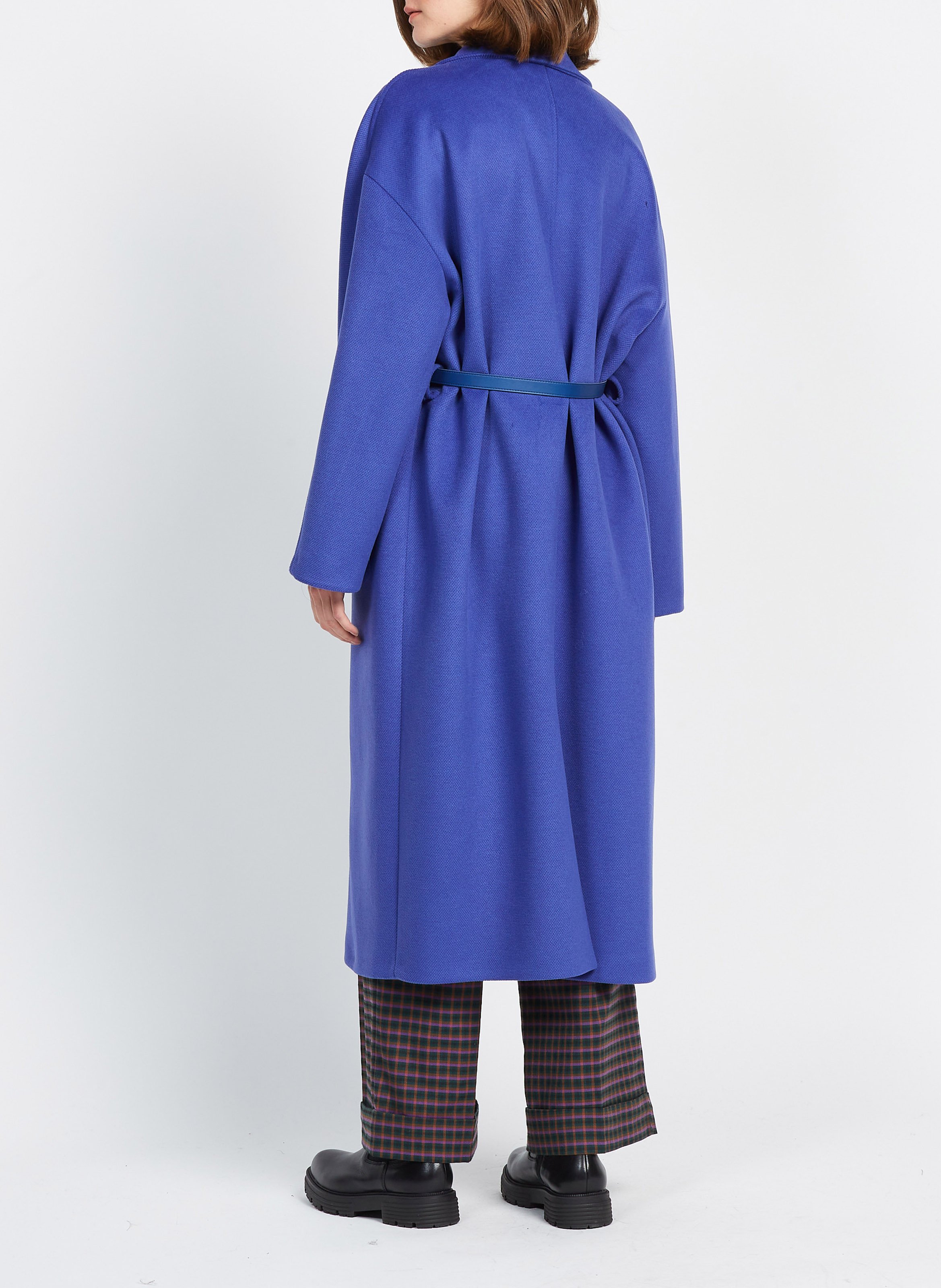 Long belted coat IMPERIAL Purple