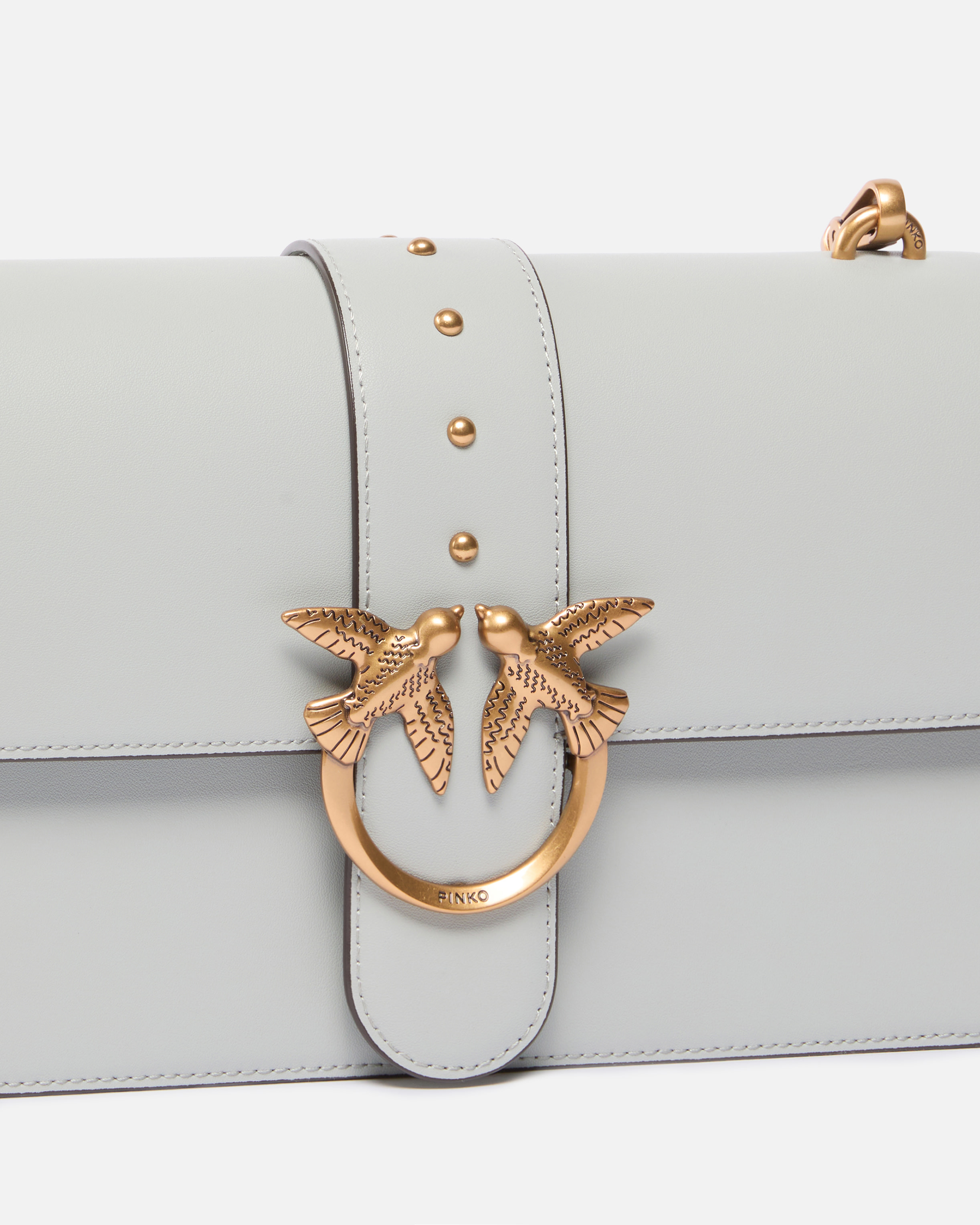 Medium Love Bag One leather handbag Grey