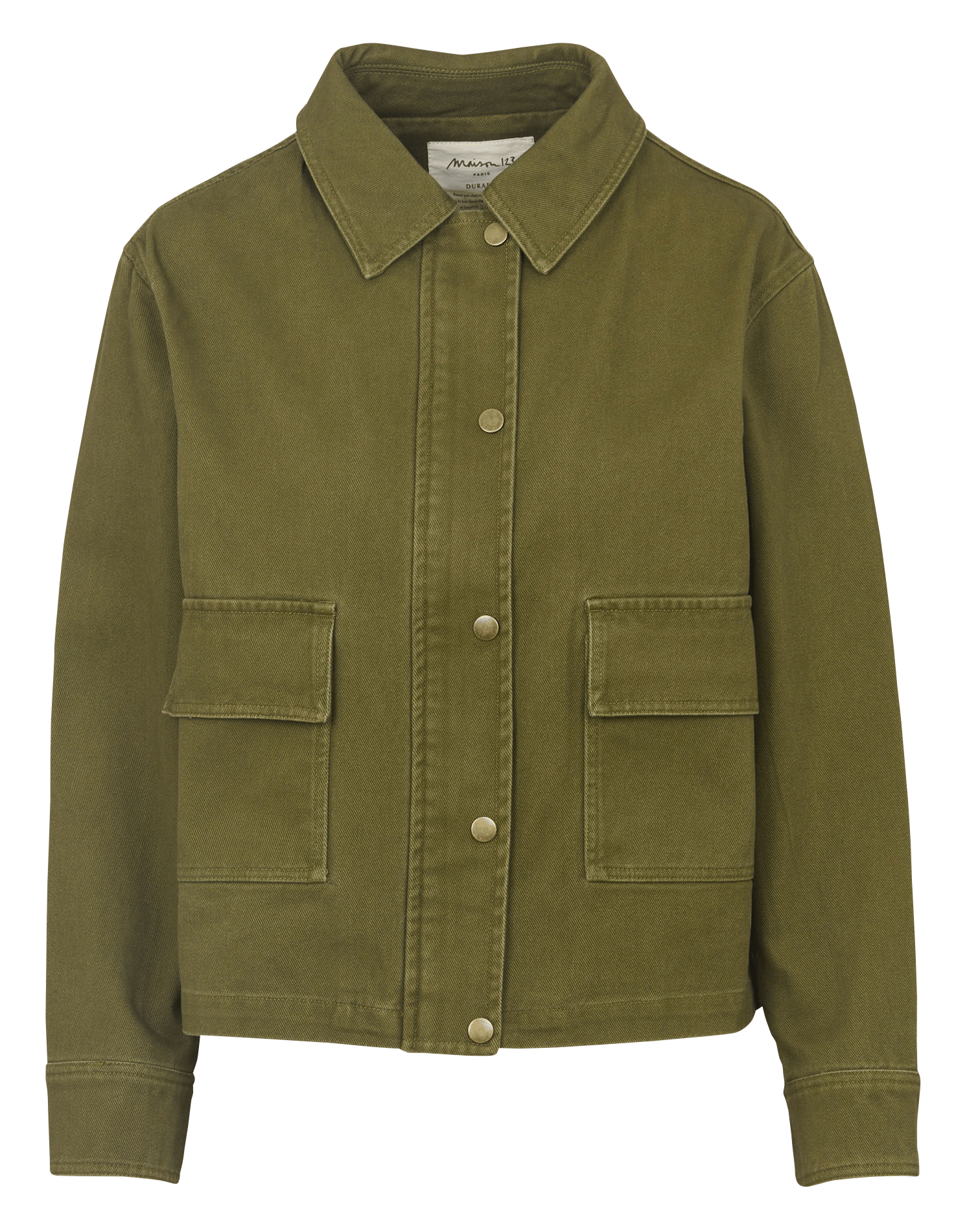 Veste col cassique en coton MAISON 123 Vert