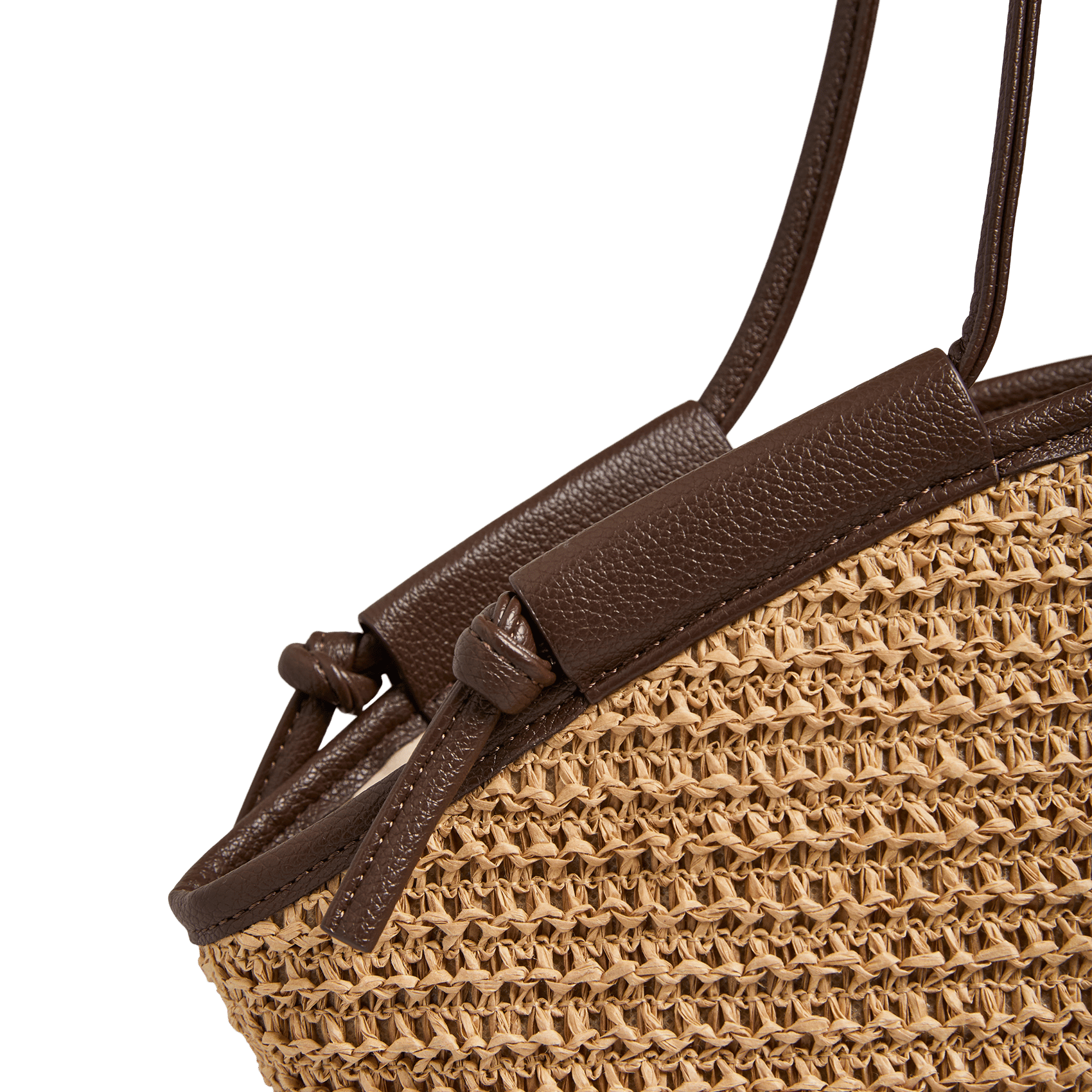 Rieten shopper PIECES Groen