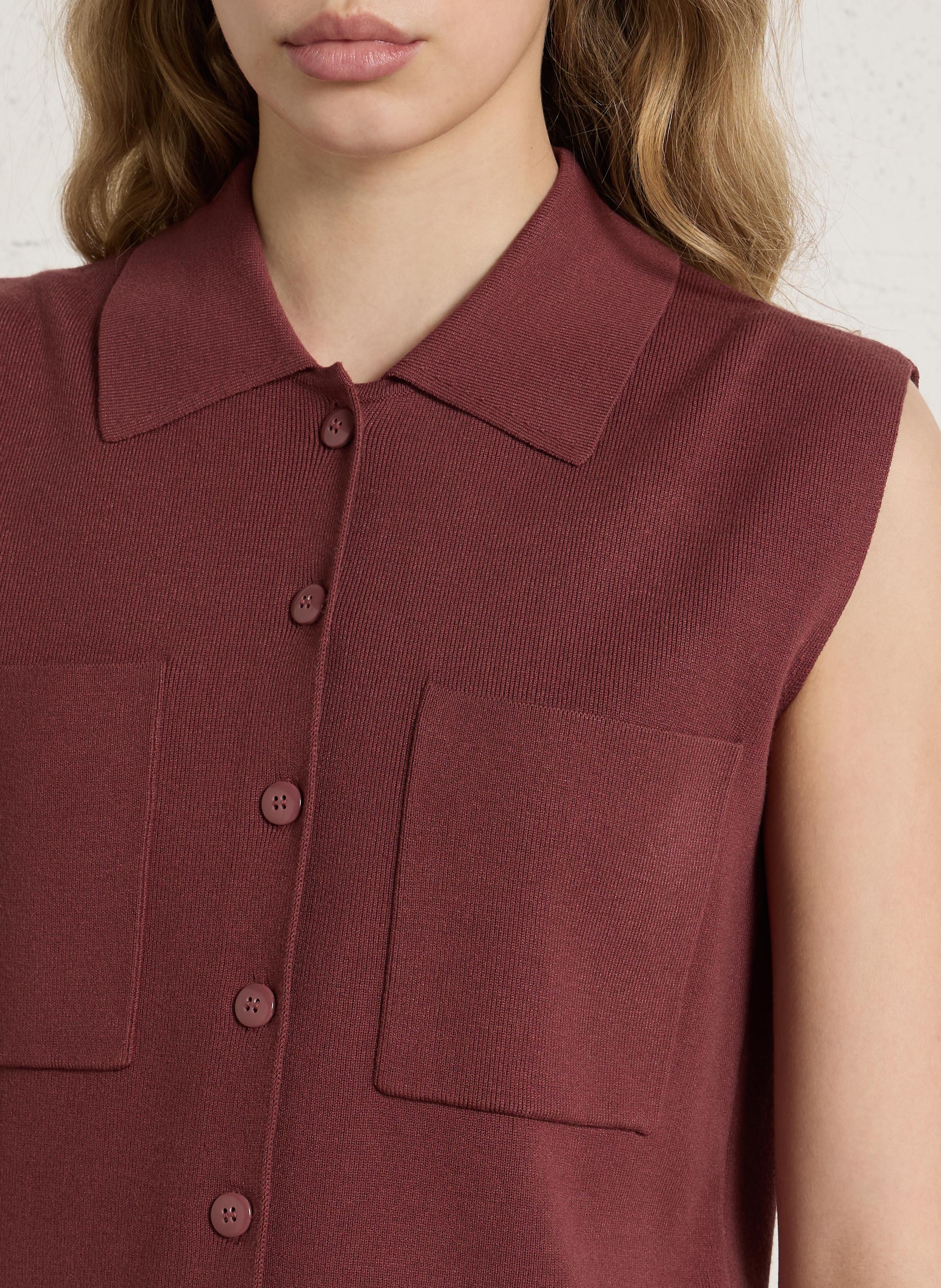 Gilet col classique  MAISON 123 Rose