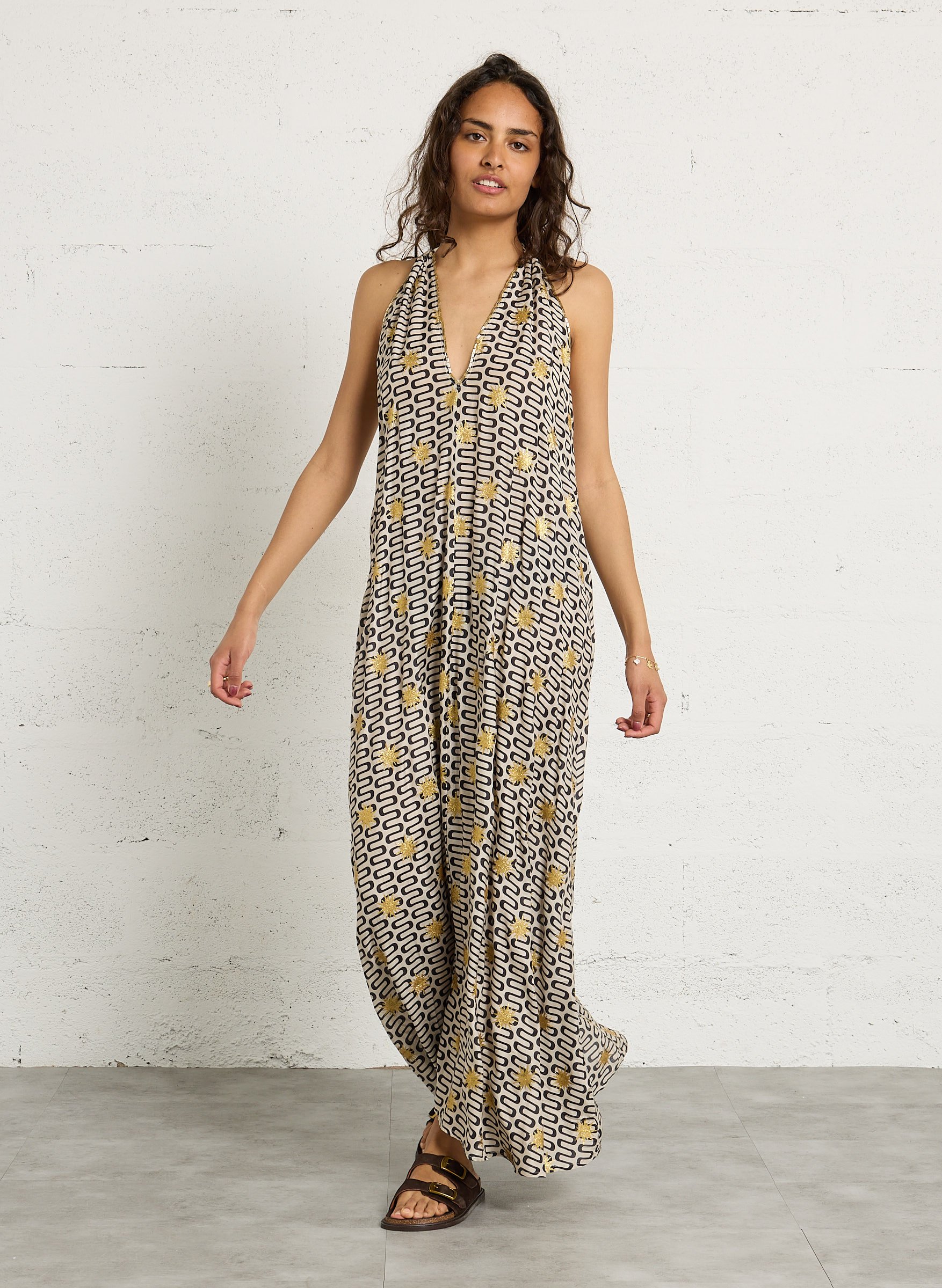 Robe longue col V SUNDRESS Multicolore