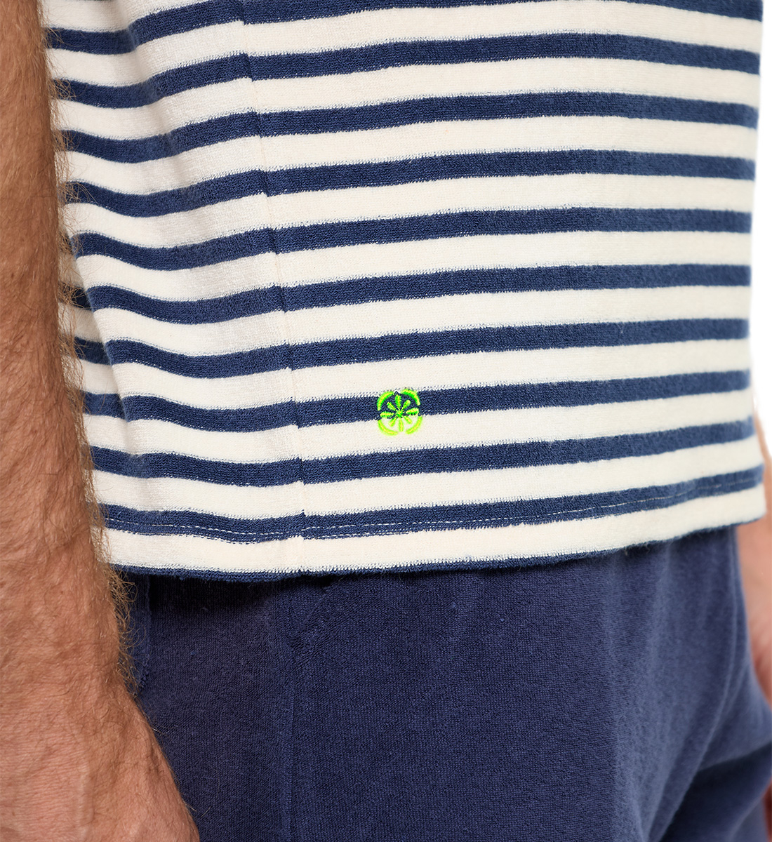 Striped terry cloth T-shirt GILI'S Blue