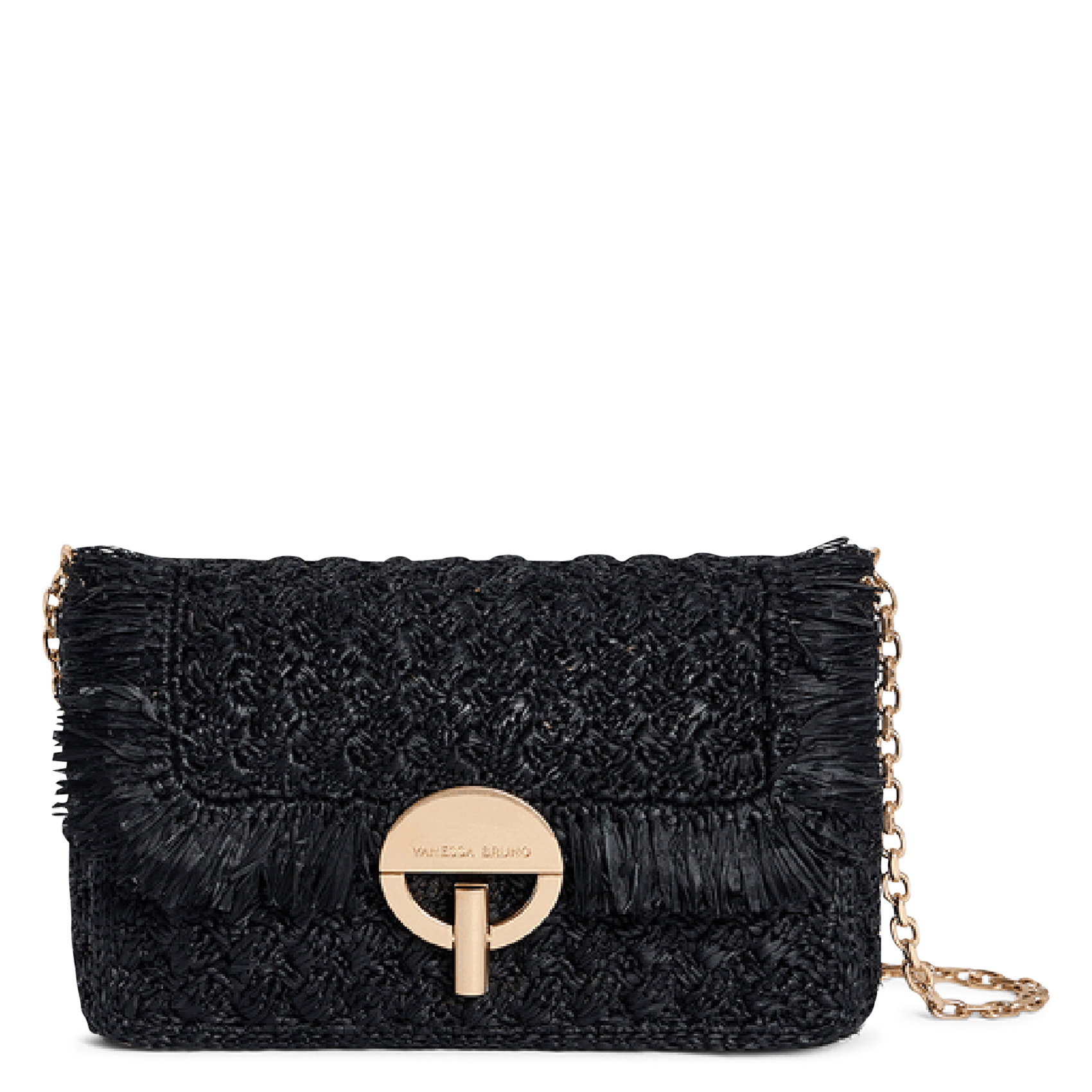 Sac bandoulière en raphia  VANESSA BRUNO Noir
