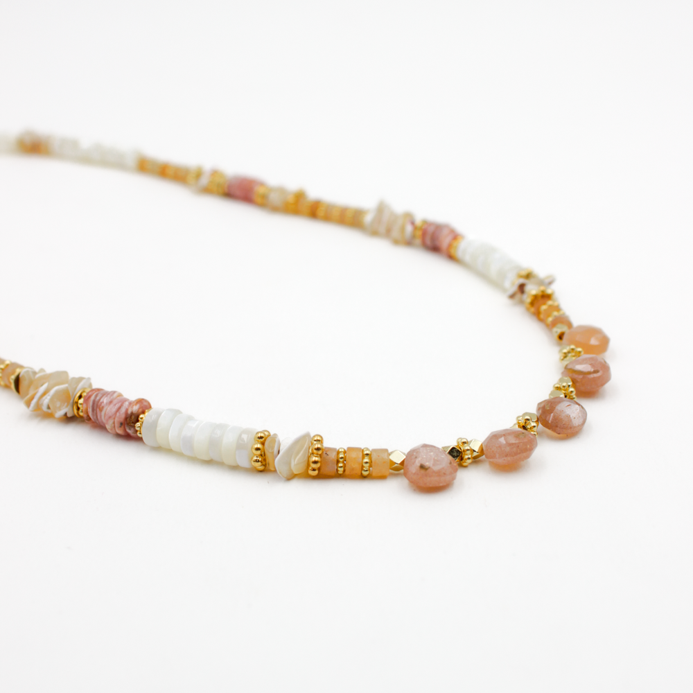 Collier heishi gouttes - elsa L'ATELIER DES DAMES Doré