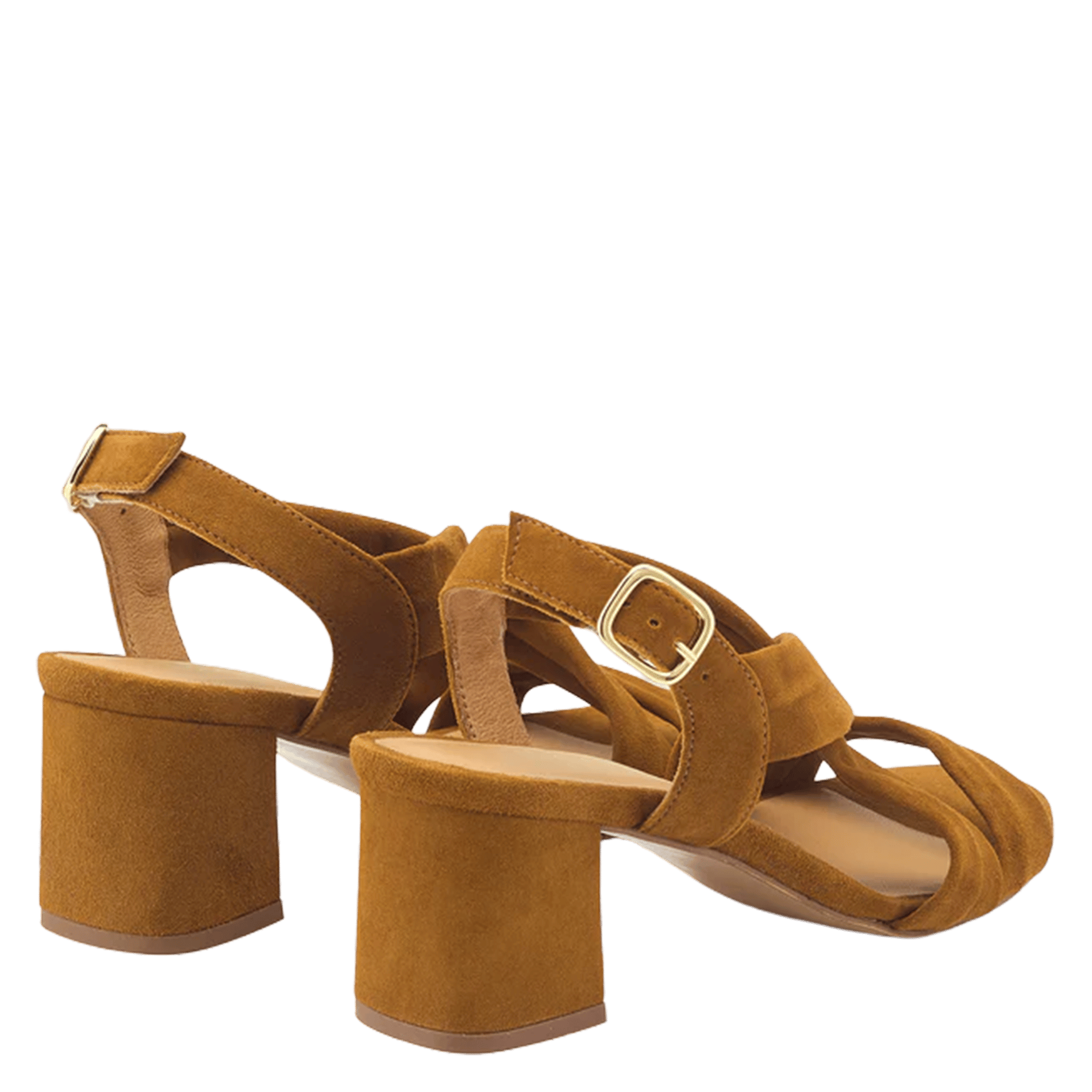 Flat leather mules Brown