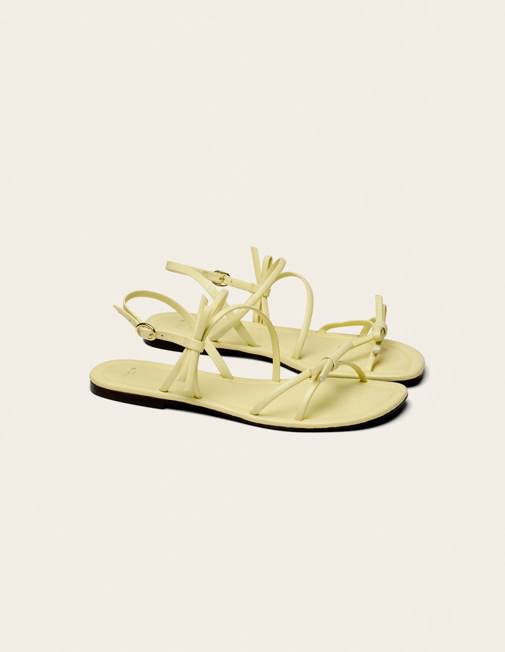 Faux leather sandals ODAJE Yellow