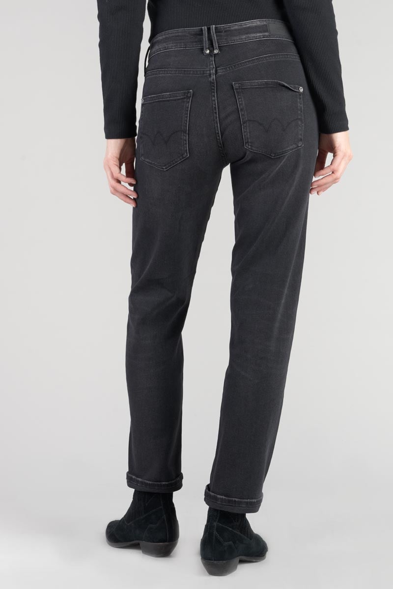 Straight jeans, 7/8 length LE TEMPS DES CERISES Black