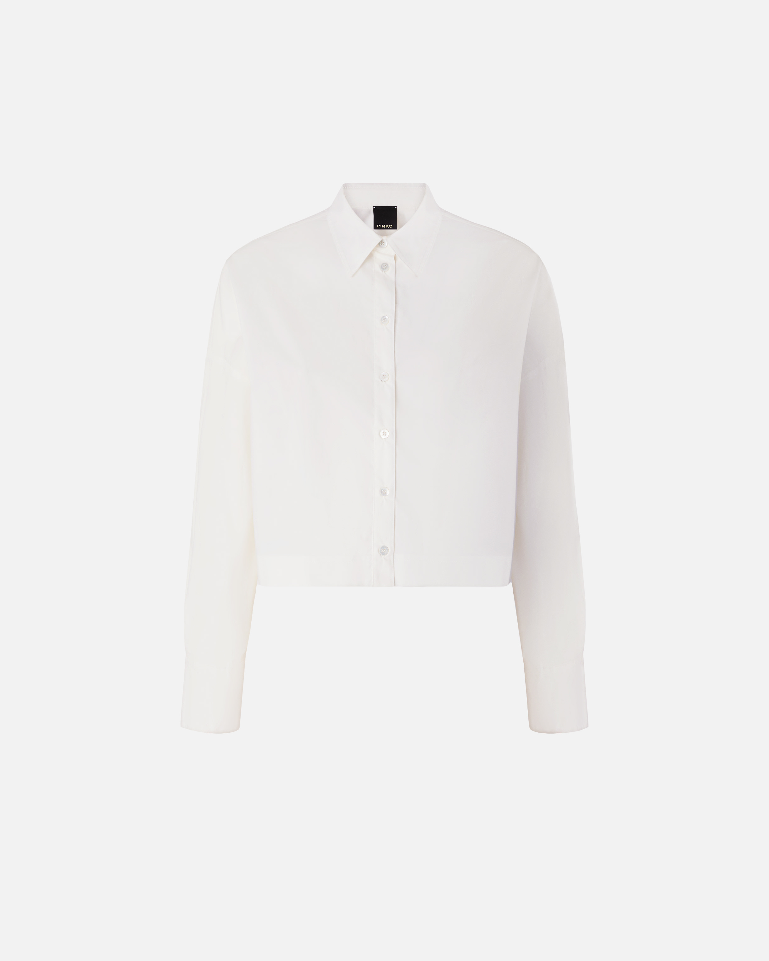 Chemise cropped avec dos froncé PINKO Blanc