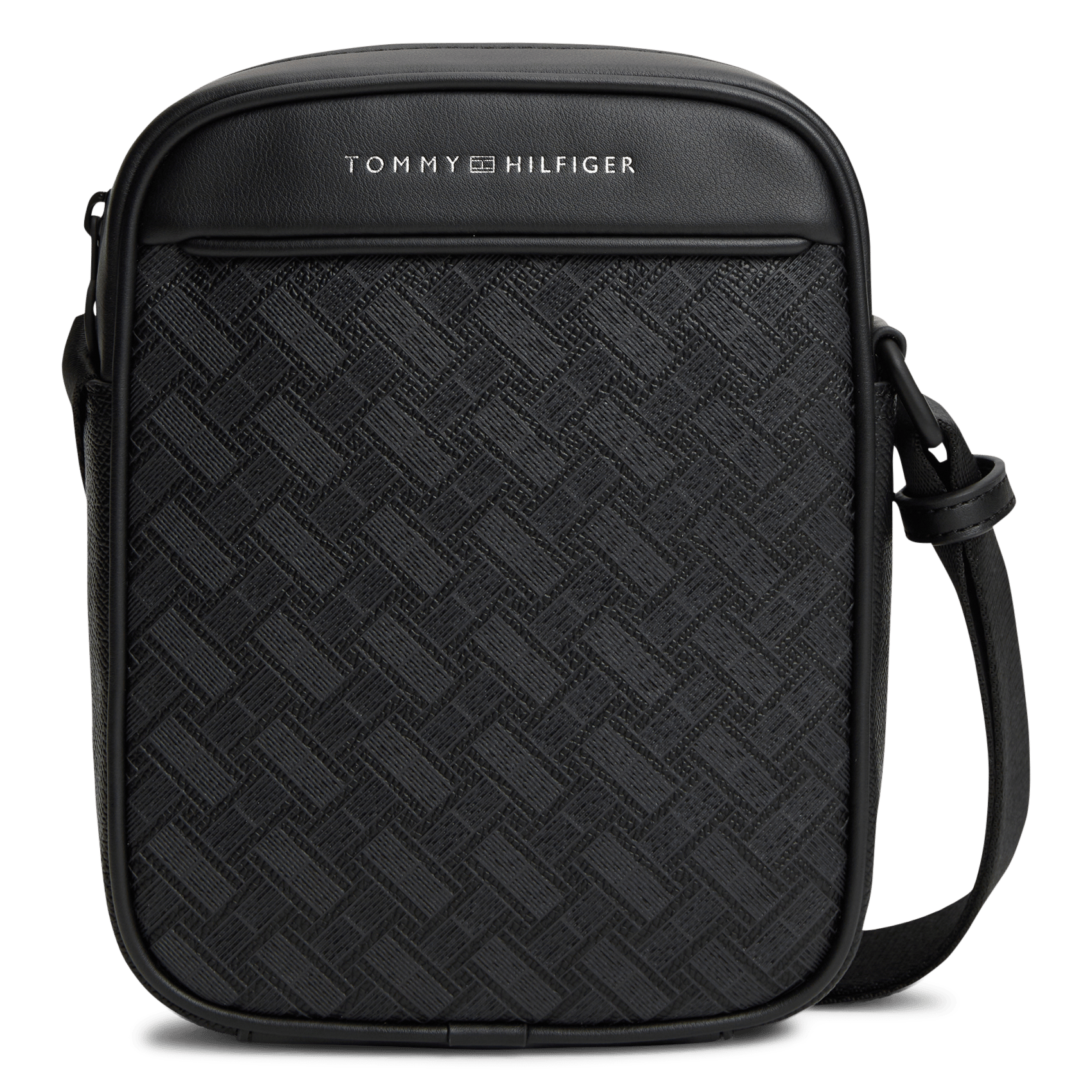 Strukturierte Umhängetasche TOMMY HILFIGER Schwarz