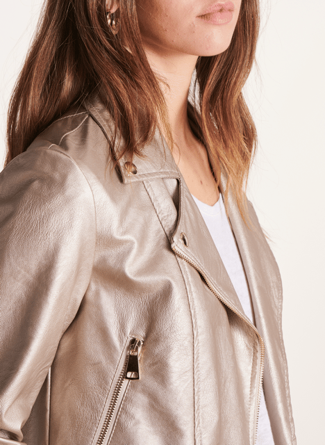 Straight-fit jack met reverskraag LA FEE MARABOUTEE Geel