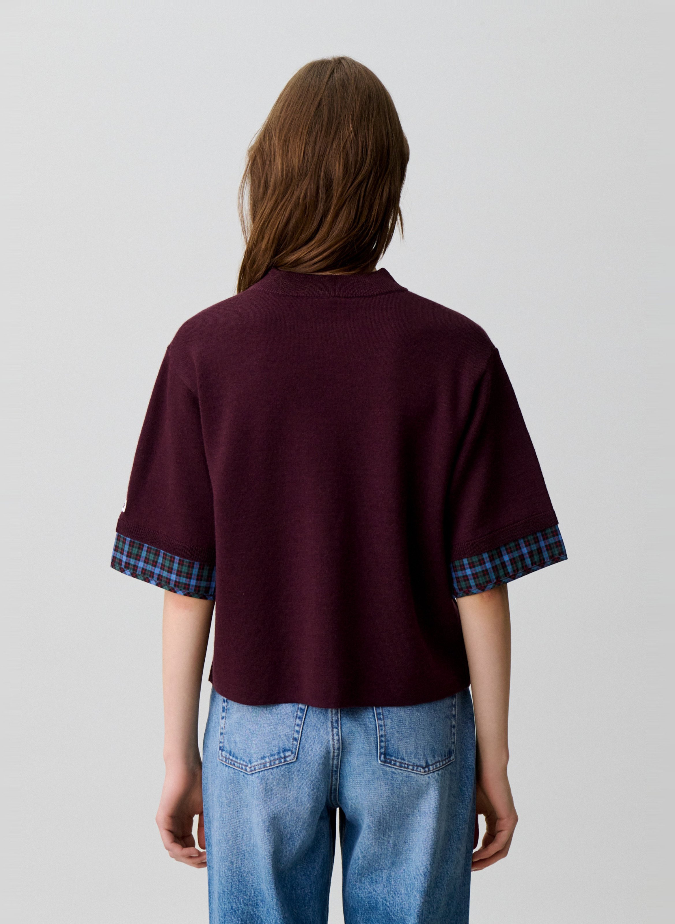 Tee-shirt ample uni en laine mélangée CLAUDIE PIERLOT Multicolore