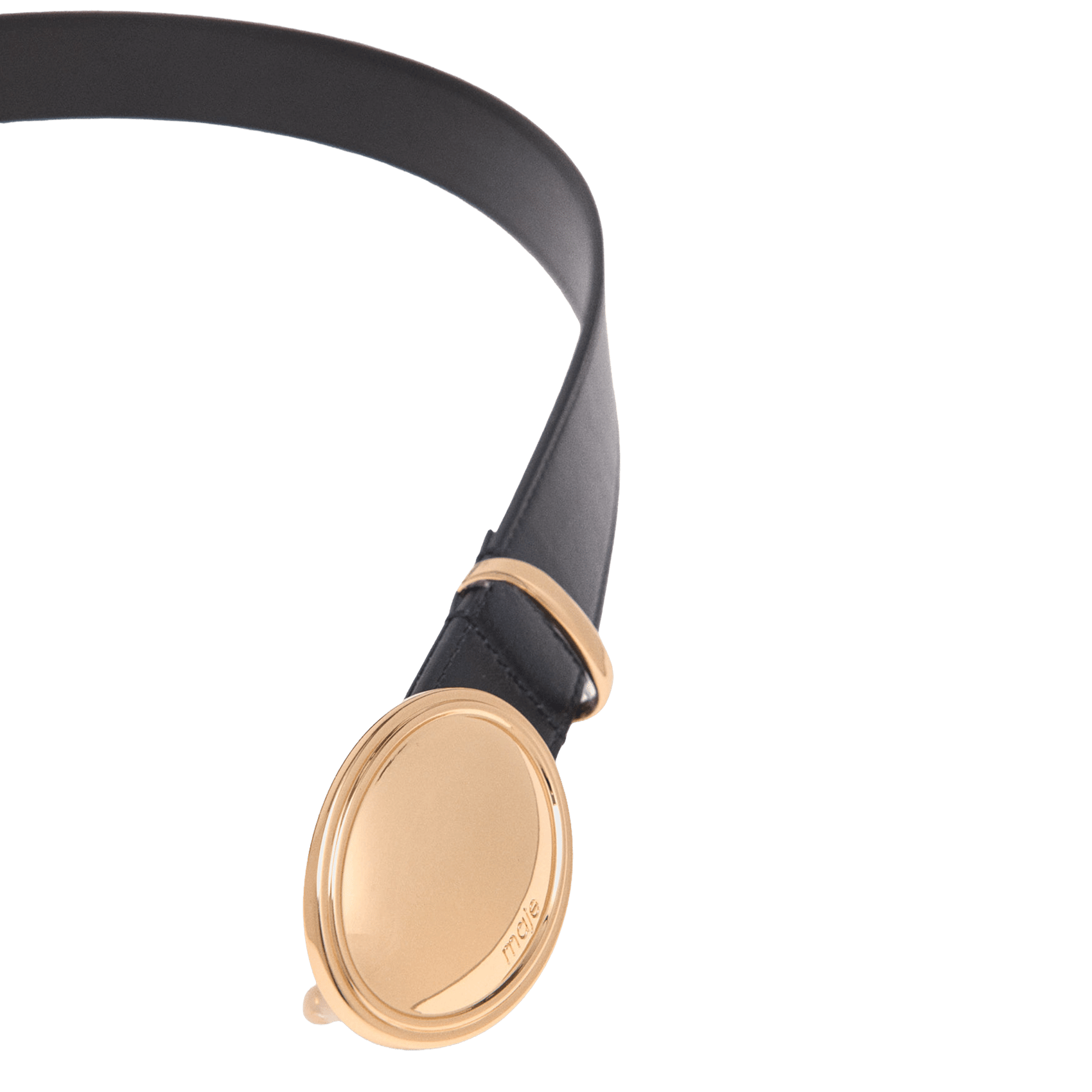 Ceinture en cuir MAJE Noir