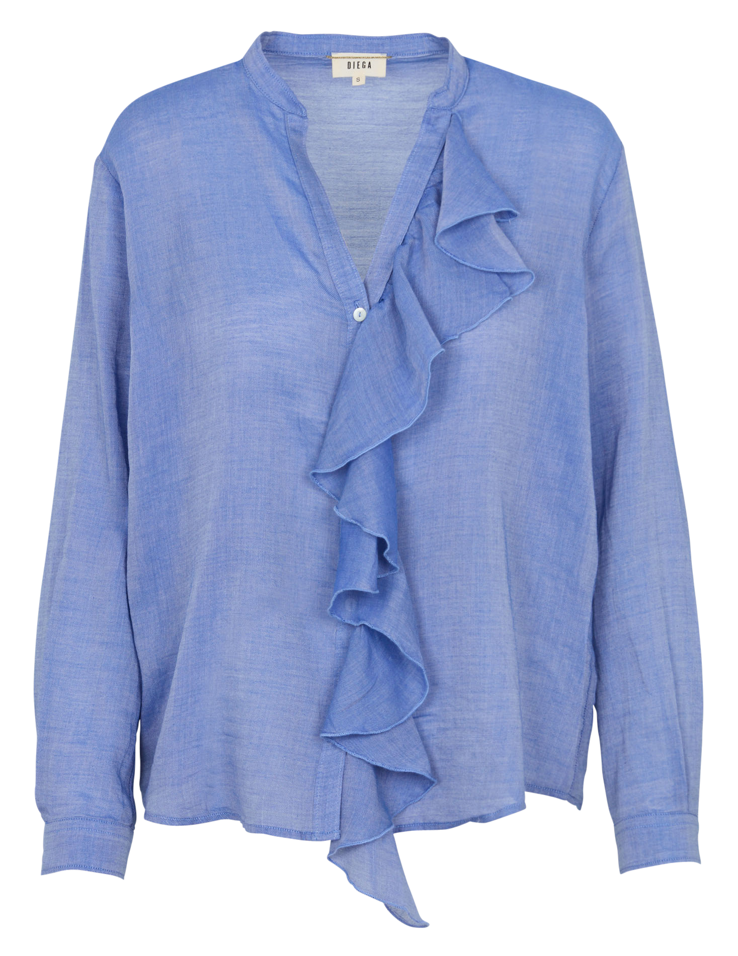 Rüschenbluse aus Baumwolle DIEGA Blau