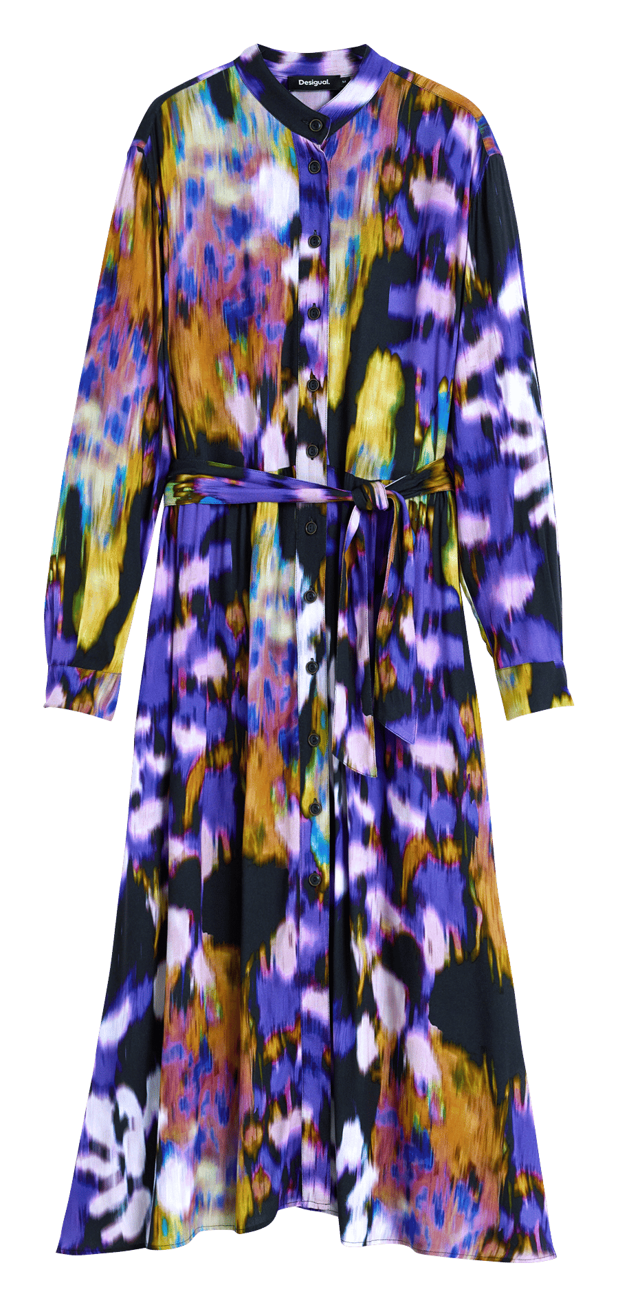 Robe longue col rond imprimée DESIGUAL Noir