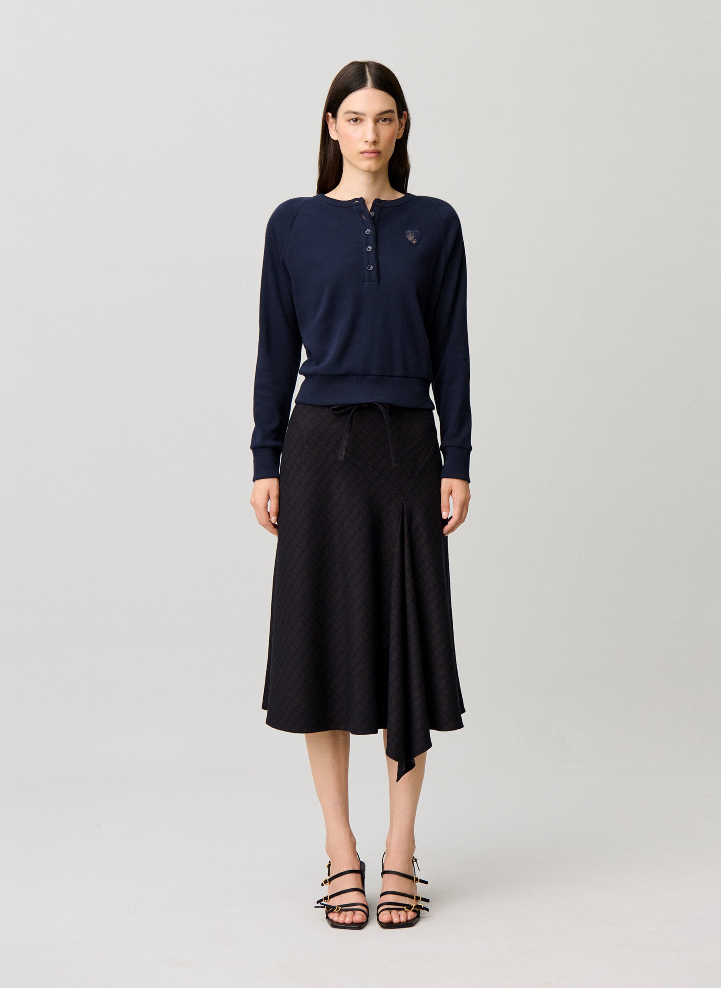 Rechte katoenen top CLAUDIE PIERLOT Blauw