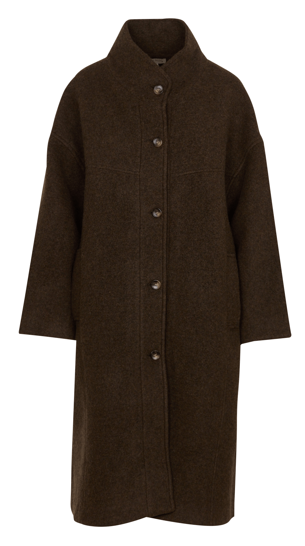 Manteau long oversize en laine mélangée SEE U SOON Marron