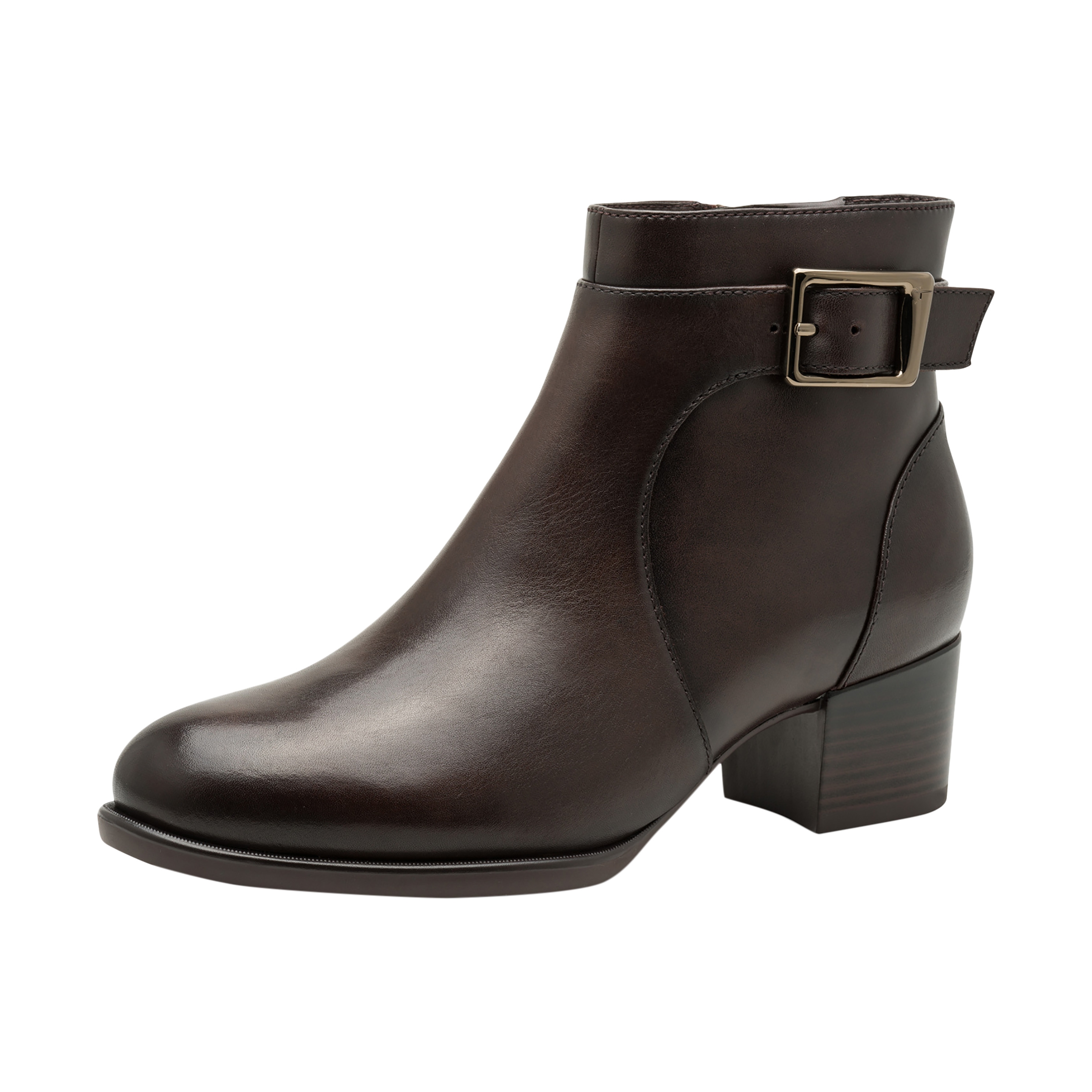 Leather ankle boot TAMARIS Brown