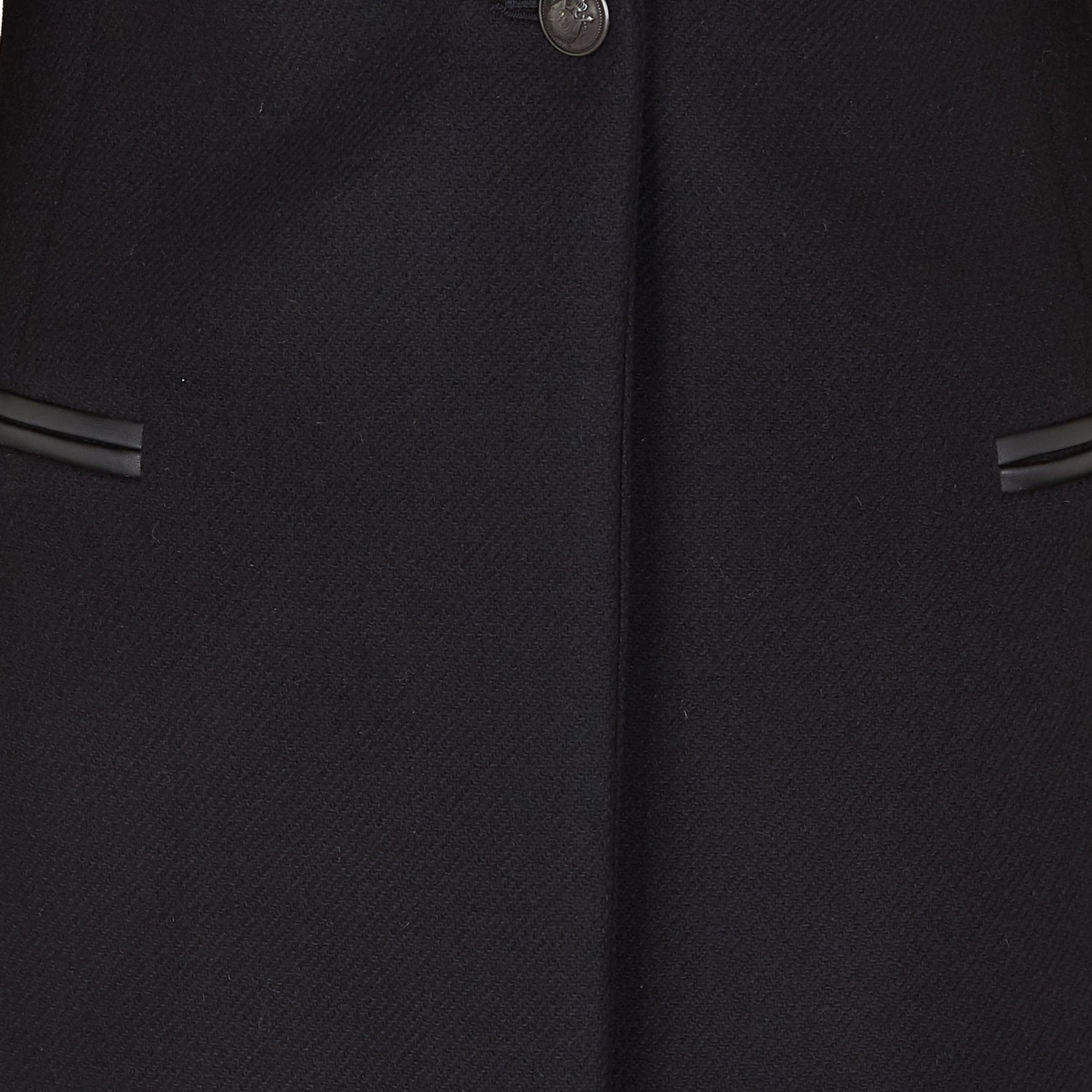 Wool broadcloth hooded coat IKKS Black