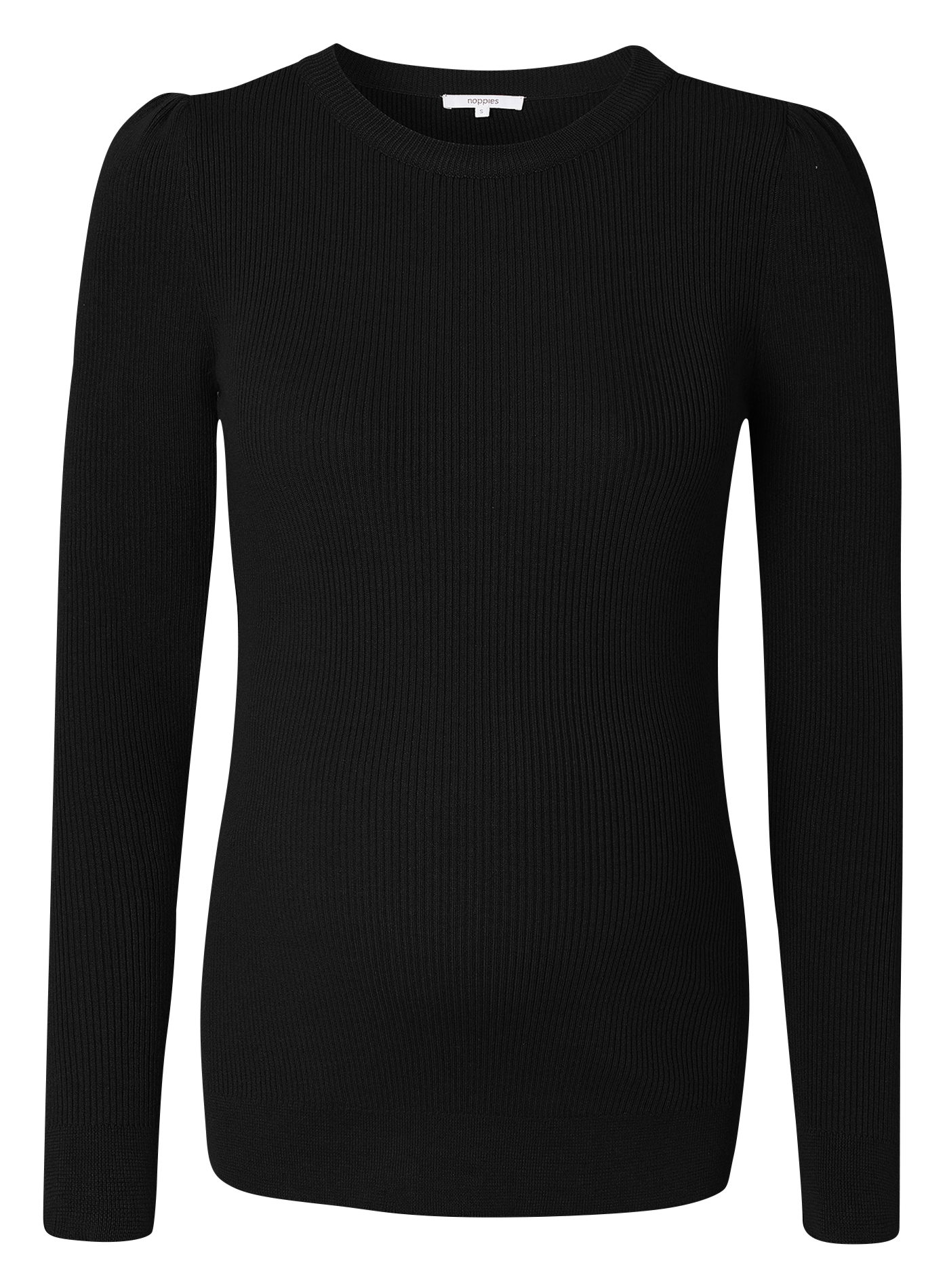 Pull col rond à rayures en coton bio mélangé  NOPPIES Noir