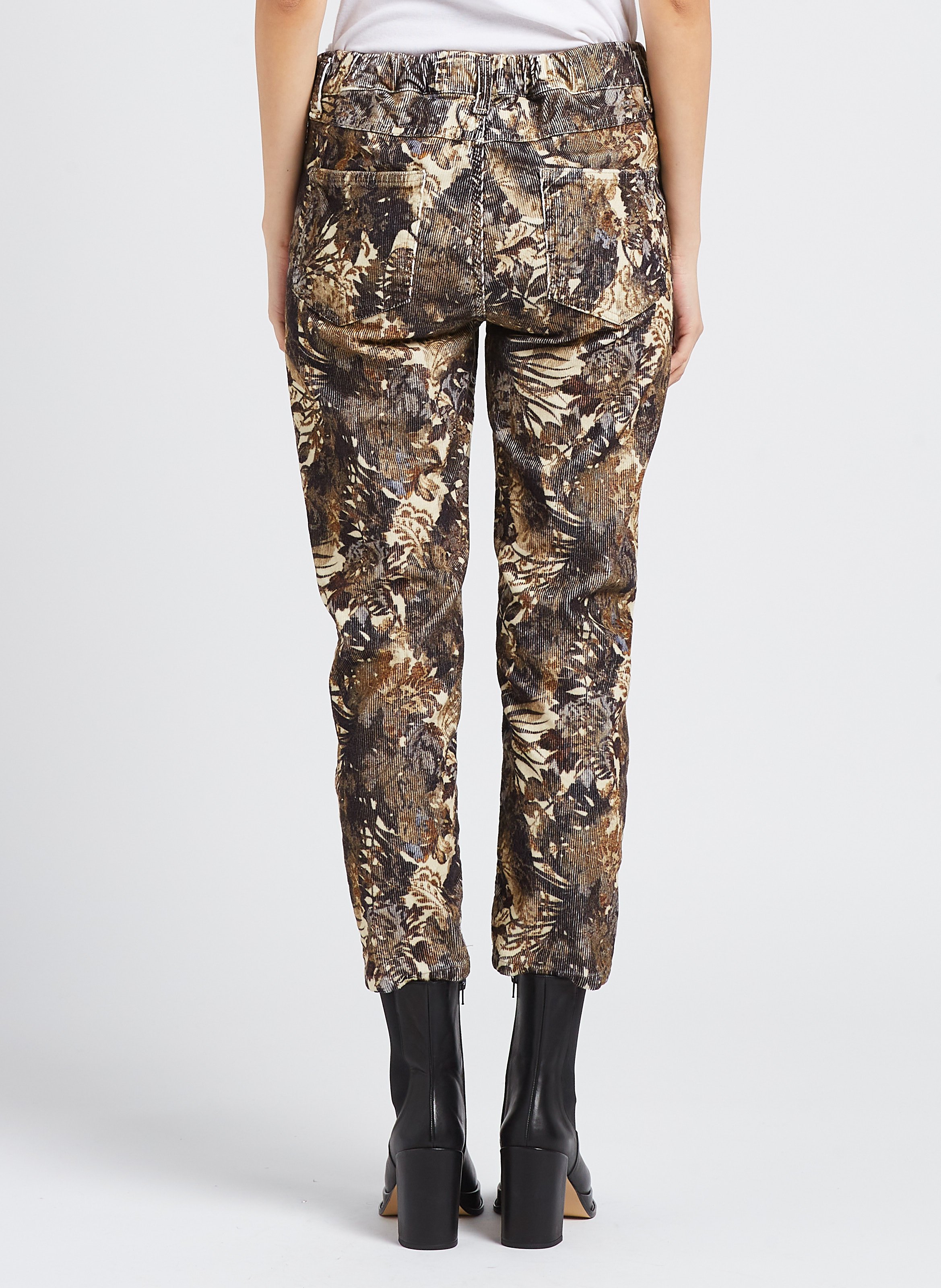 Pantalon droit en coton mélangé imprimé PLEASE Multicolore