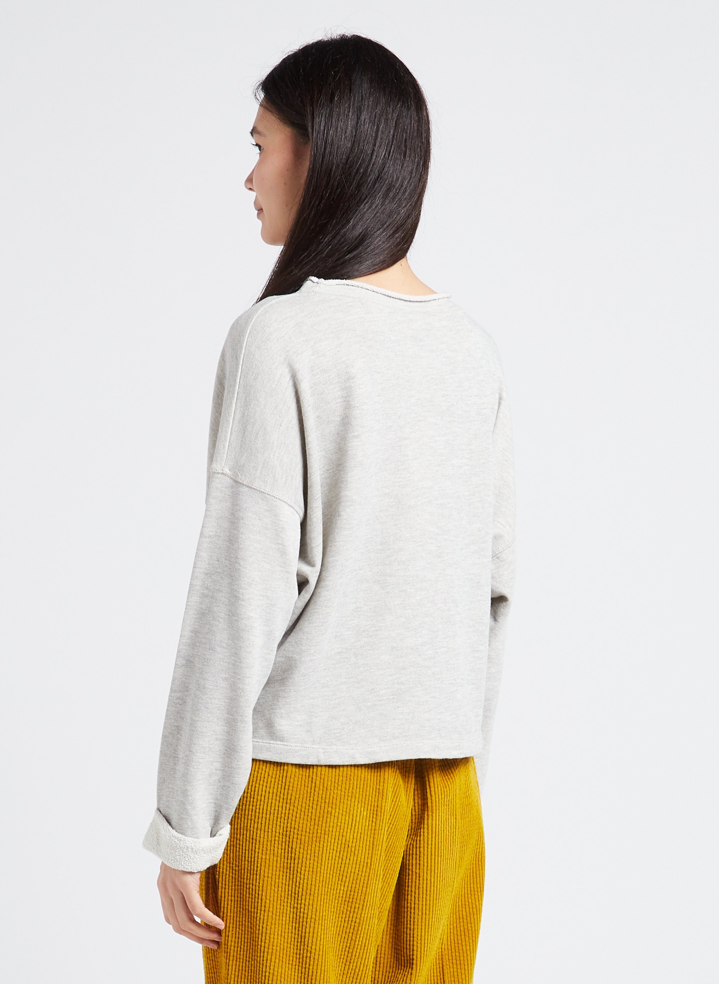 Rundhals-Sweatshirt aus Baumwoll-Mix AMERICAN VINTAGE Grau