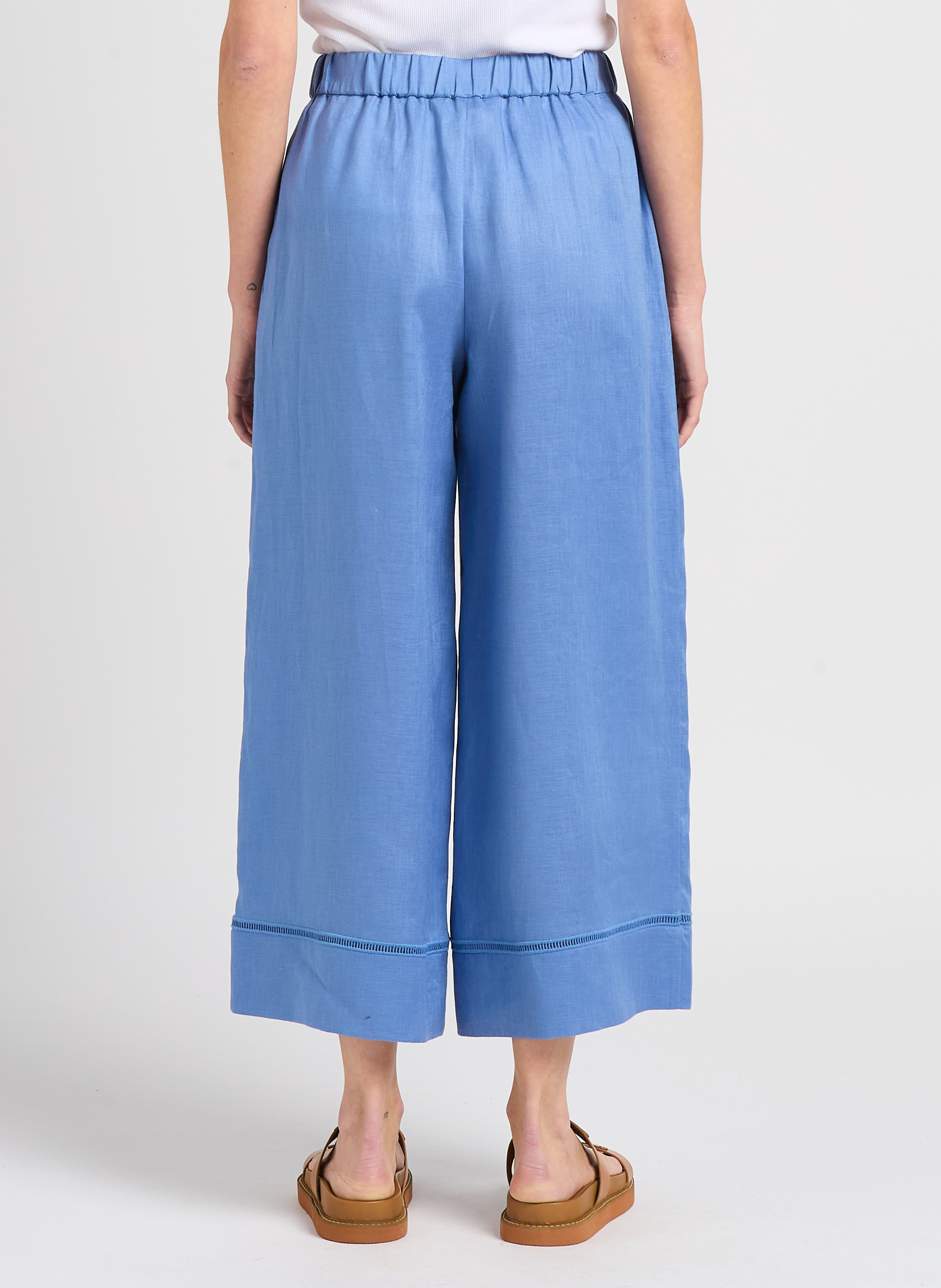 Linen canvas espadrilles MAX MARA LEISURE Blue