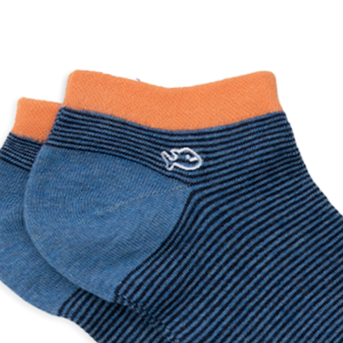 Striped combed cotton ankle socks BILLYBELT Blue