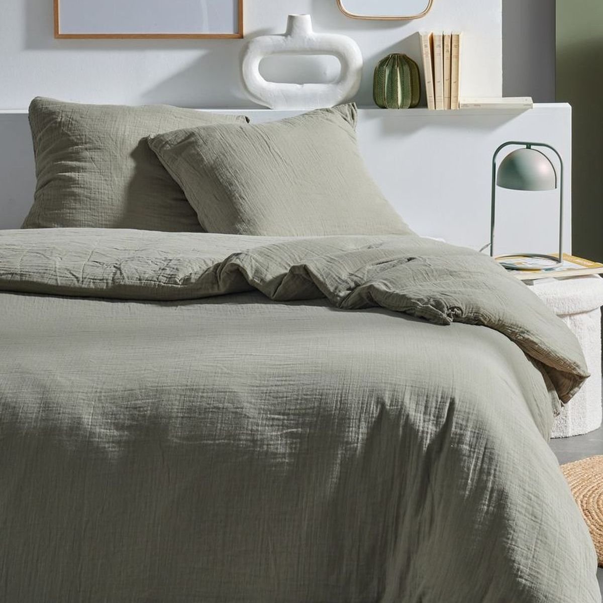 Cotton bedding set TODAY LINGE DE MAISON Green