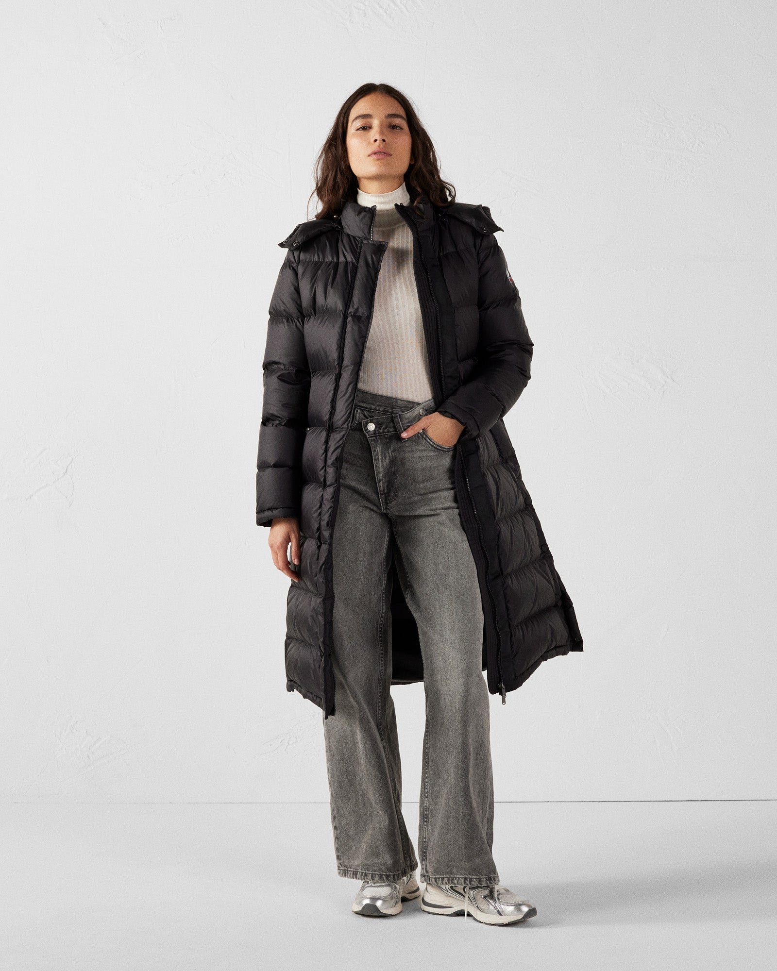 Doudoune longue à capuche grand froid karachi JOTT Noir