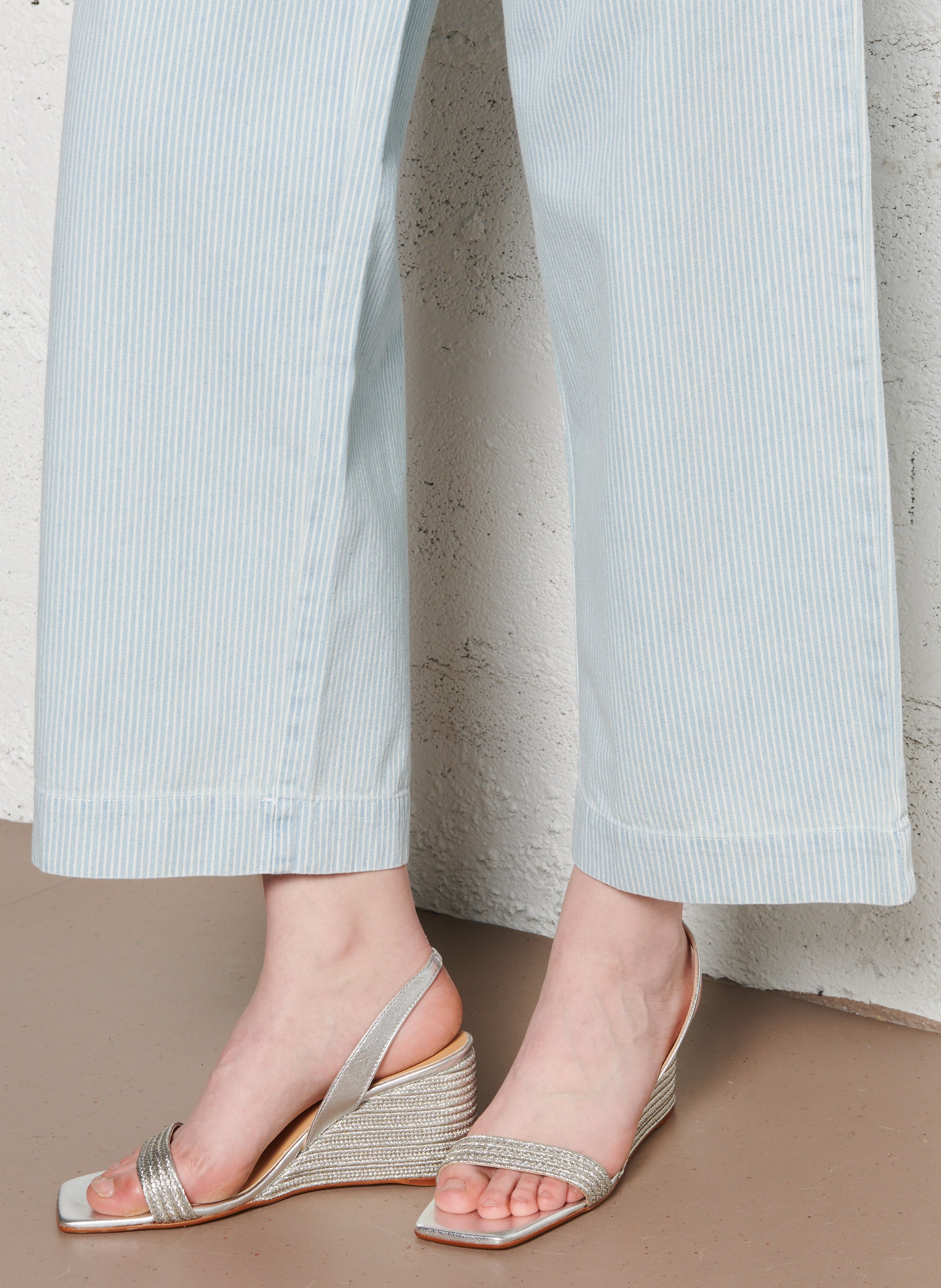 Sandales compensées CASTANER Argent